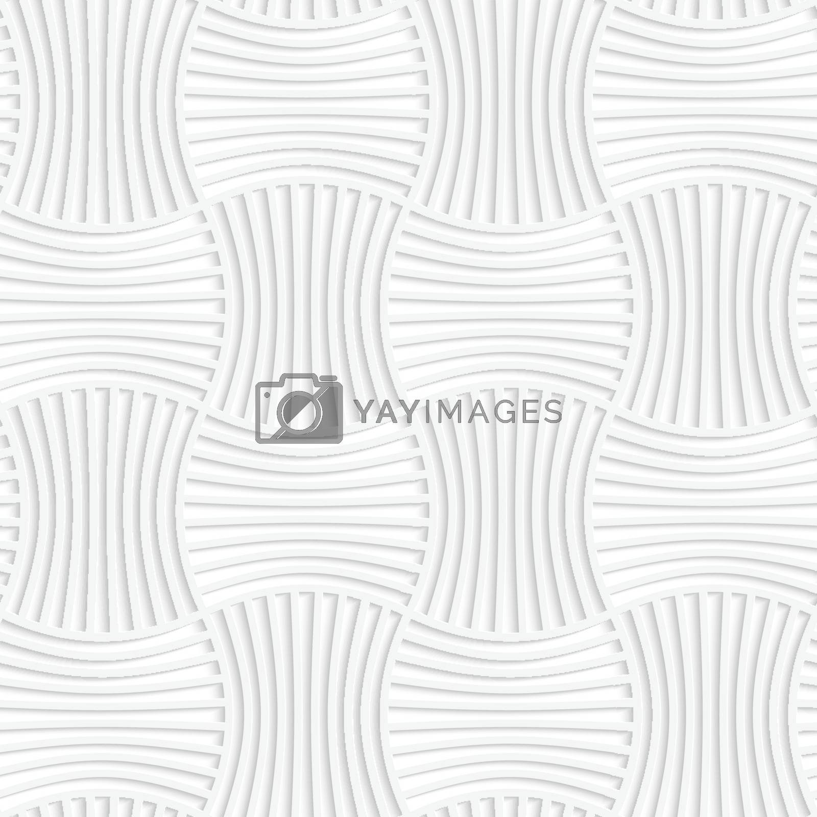 Royalty free image of White paper 3D five striped wavy pin will rectangles by Zebra-Finch