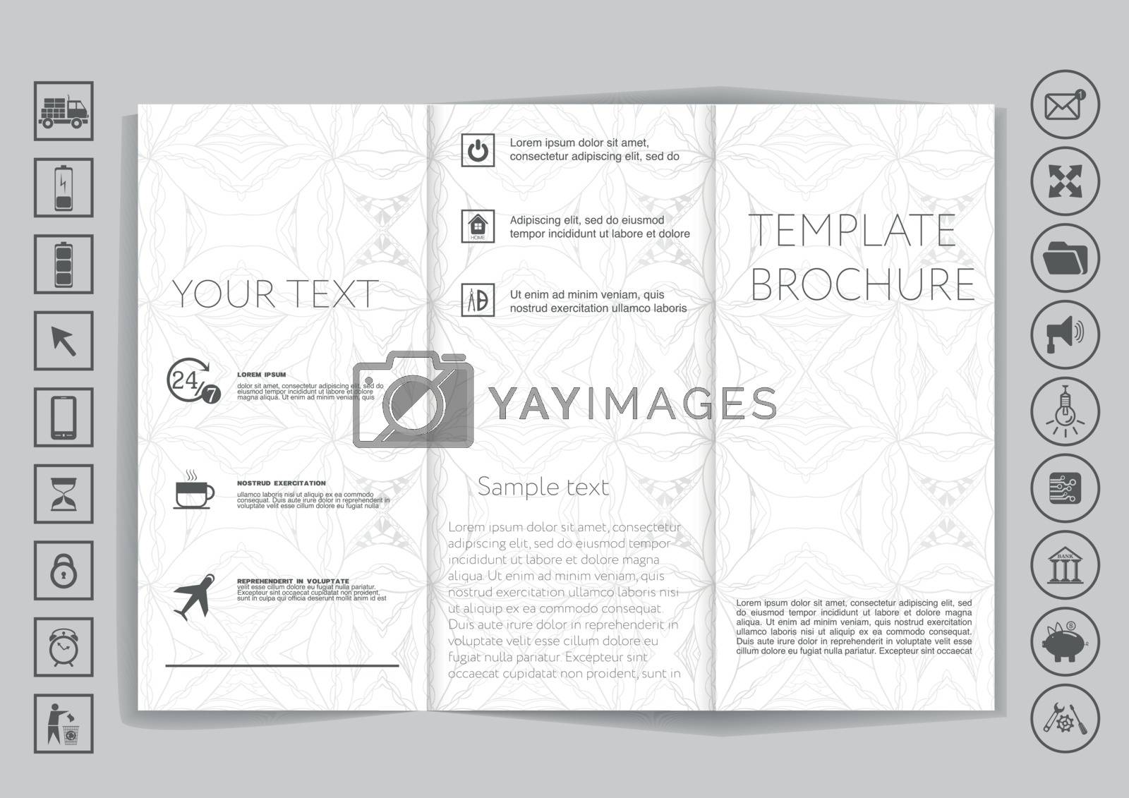 Royalty free image of Tri-Fold Brochure mock up vector design by LittleCuckoo