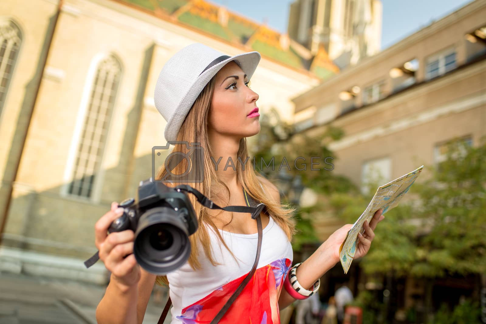 Royalty free image of Beautiful Woman Tourist by MilanMarkovic78