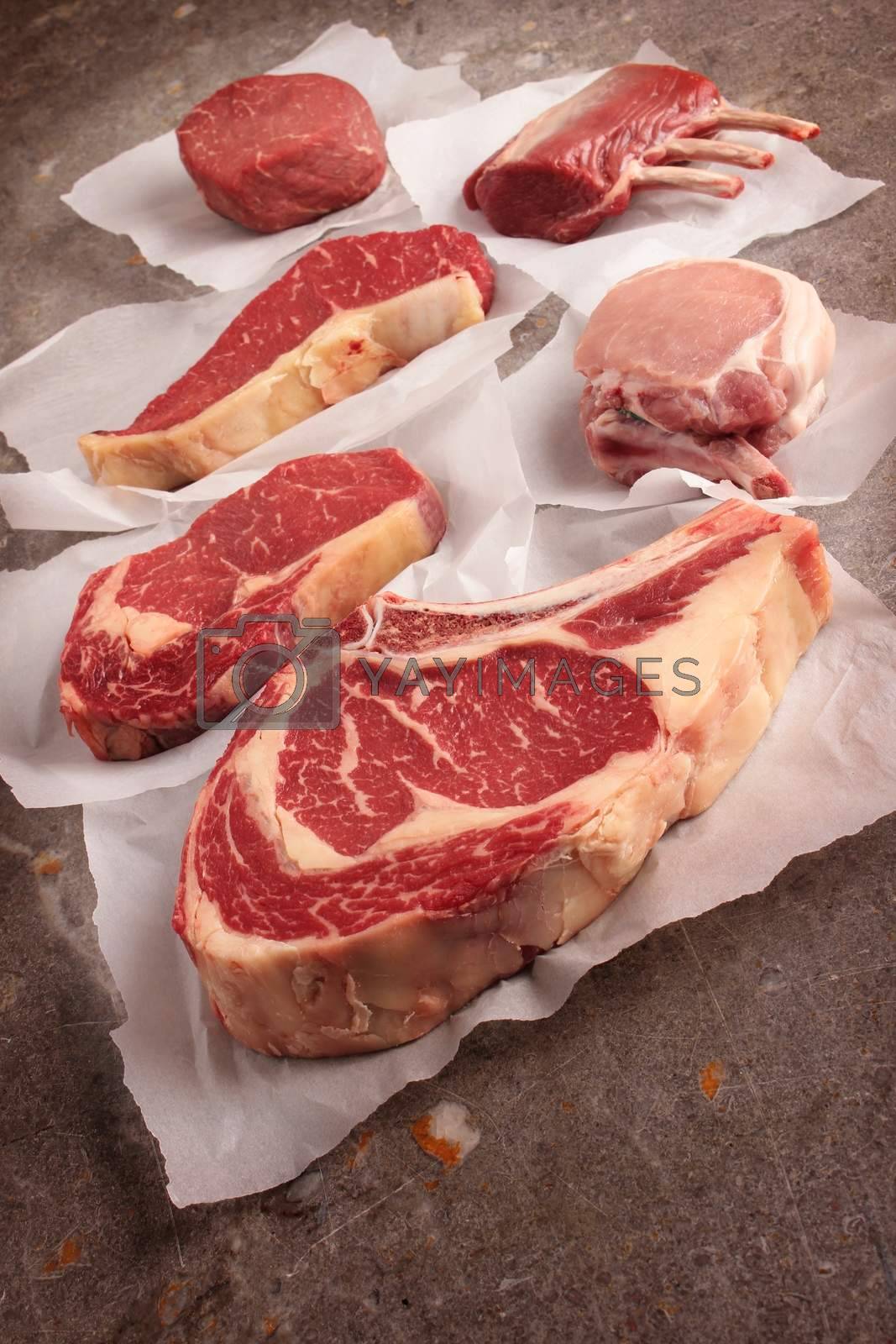 Royalty free image of prime meat cuts by neil_langan