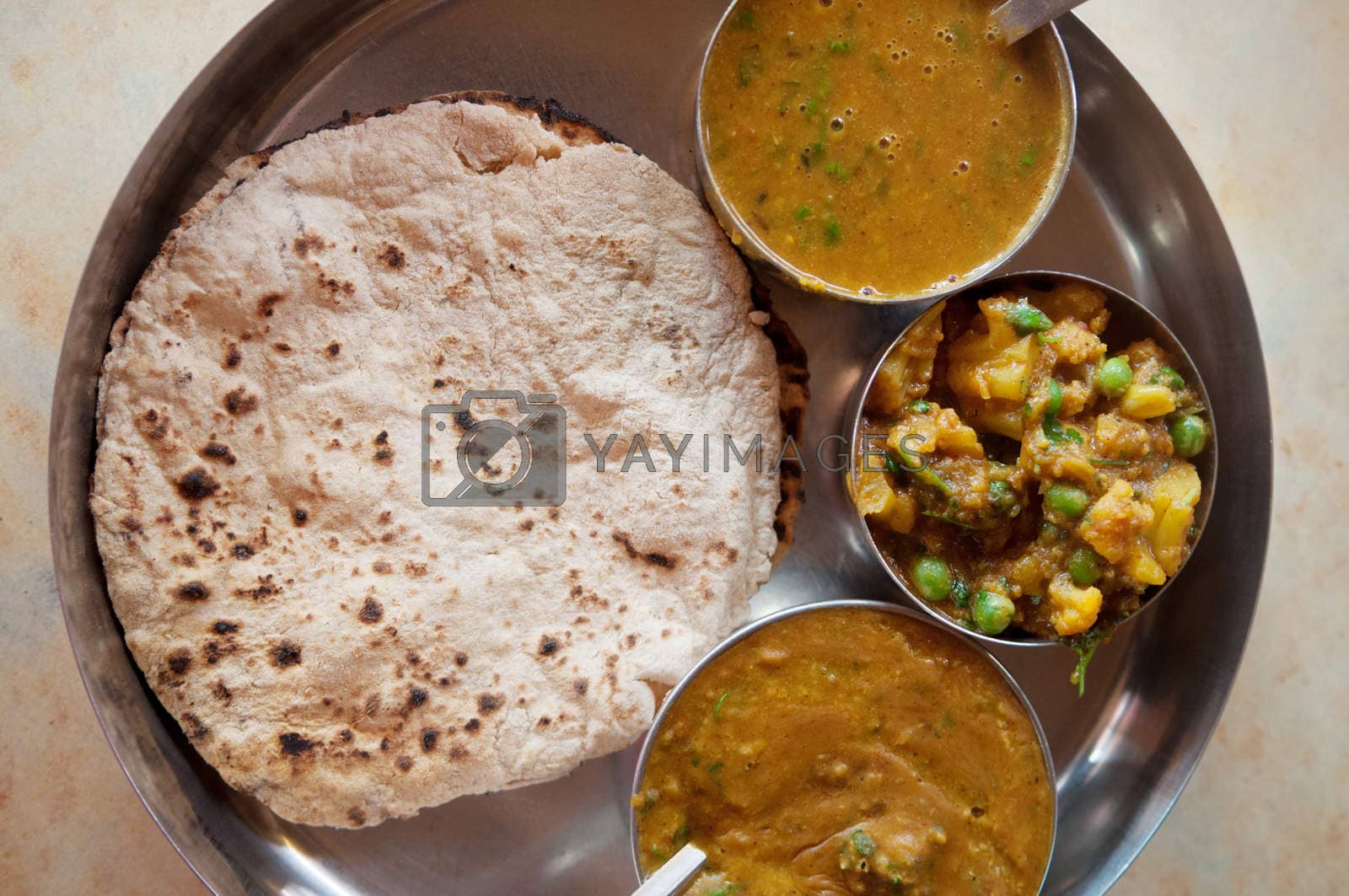 Royalty free image of Indian food chapatti roti  by szefei
