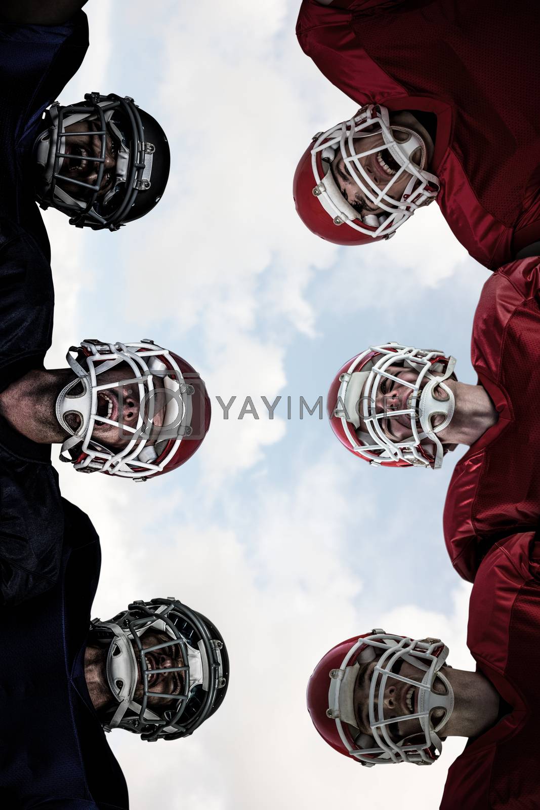 Royalty free image of Composite image of american football huddle by Wavebreakmedia