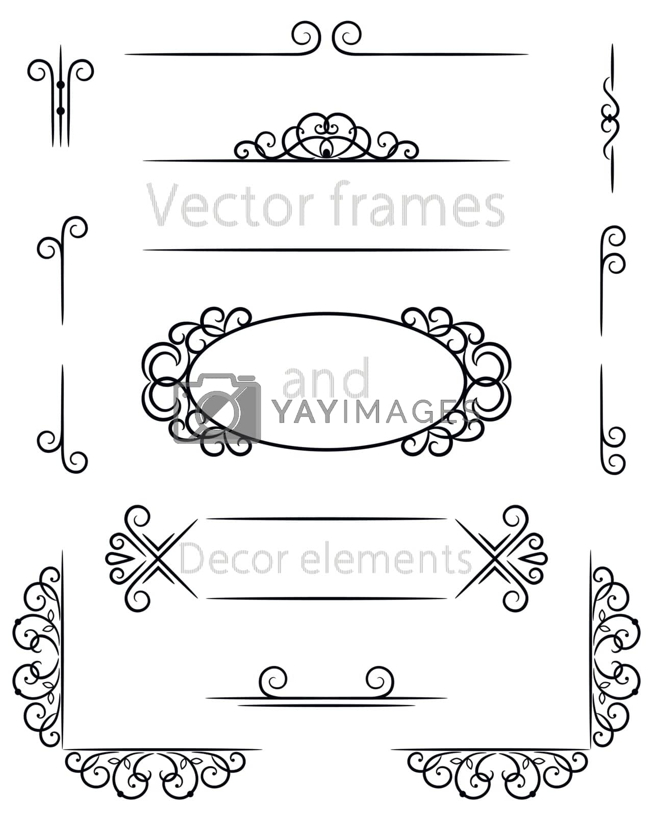 Royalty free image of vector frame and decor  by sergeevana