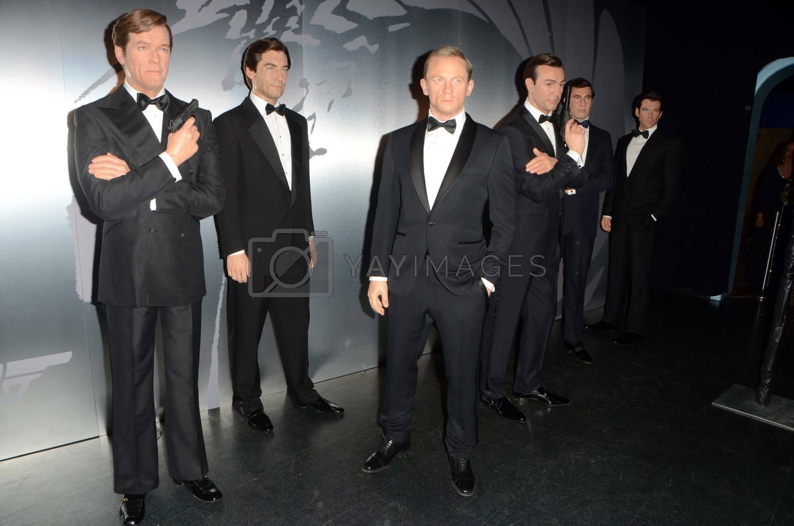 Royalty free image of Atmosphere Madame Tussauds Hollywood Reveals All Six James Bonds In Wax. Madame Tussauds, Hollywood, CA 12-15-15/ImageCollect by ImageCollect