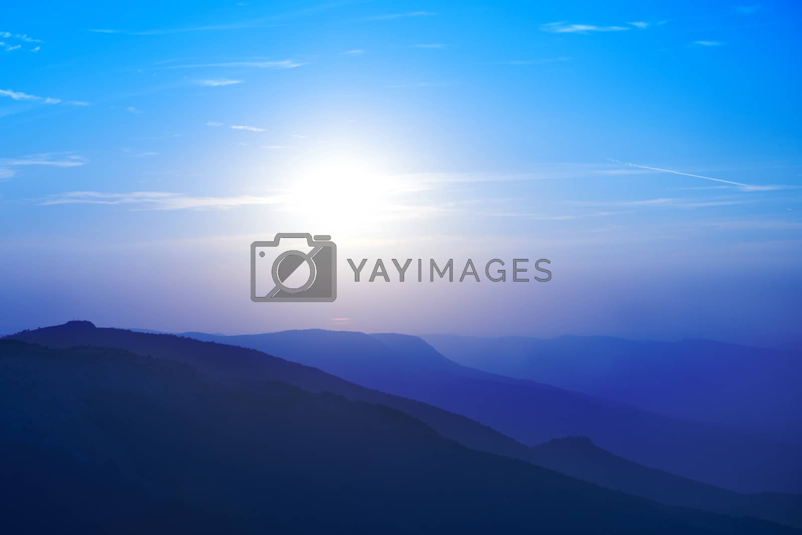 Royalty free image of Beautiful sunset at the mountains by vapi