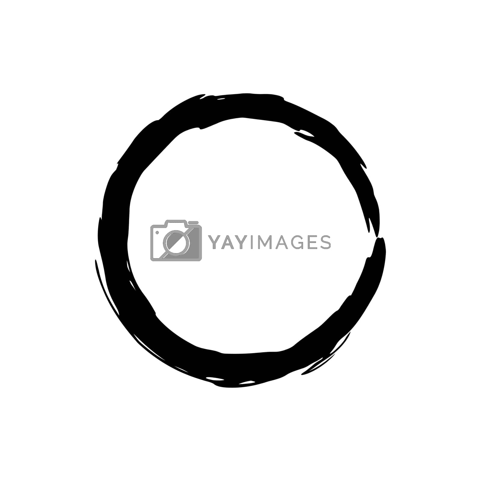 Royalty free image of Circle grunge ink spot vector background by olegkozyrev