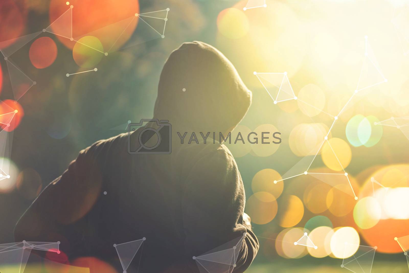 Royalty free image of Male jogger running outdoors by stevanovicigor