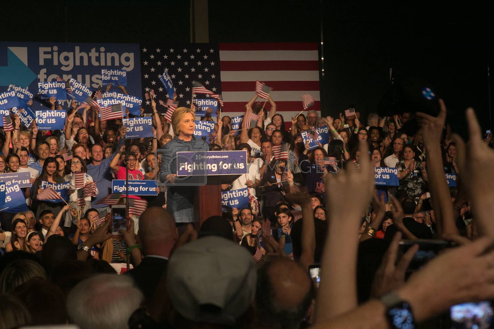 Royalty free image of US - PRESIDENTIAL - CANDIDATE - CLINTON - PRIMARY - NIGHT - RALLY by newzulu