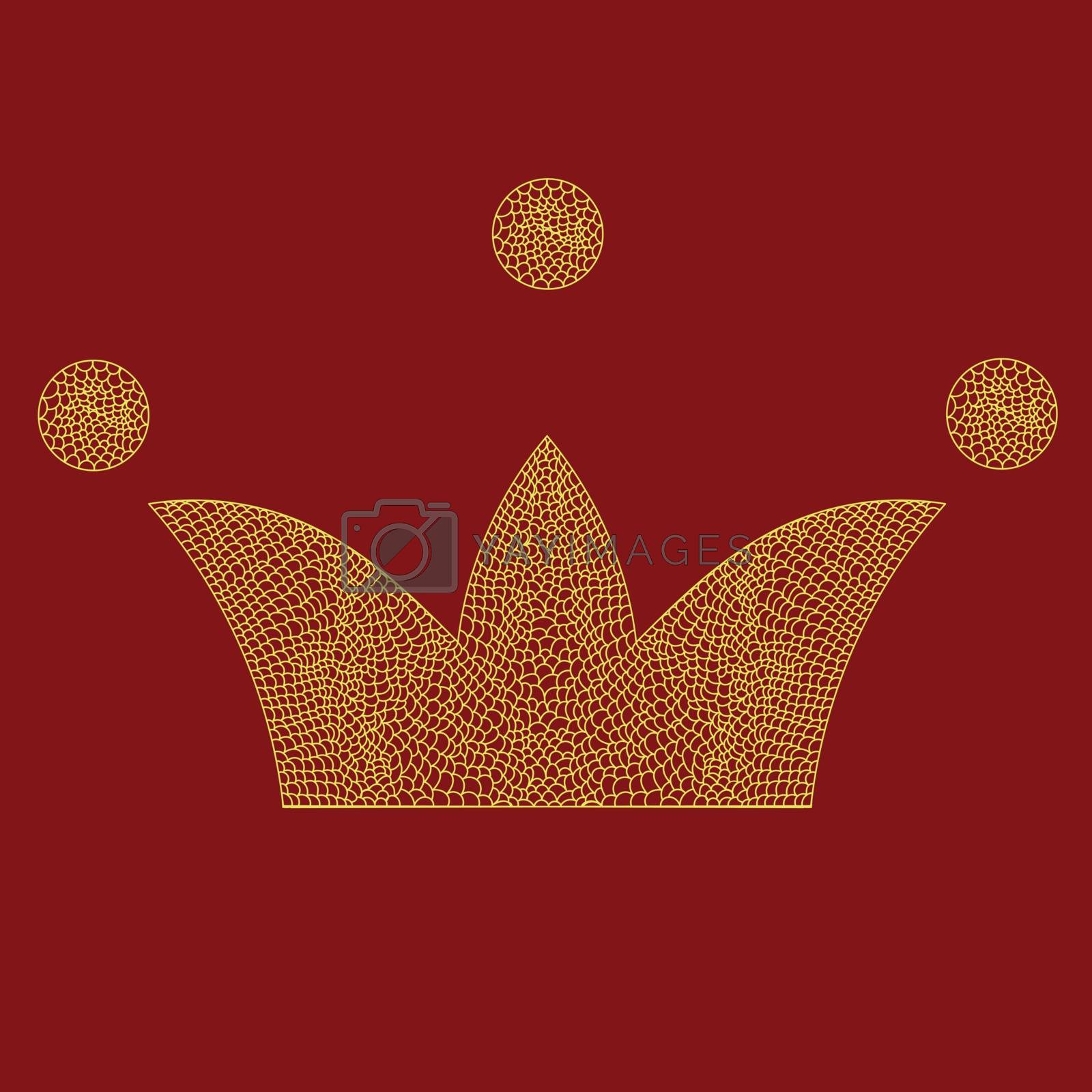 Royalty free image of Vector lace crown, art royal symbol. Imperial theme classic design element. by taklya