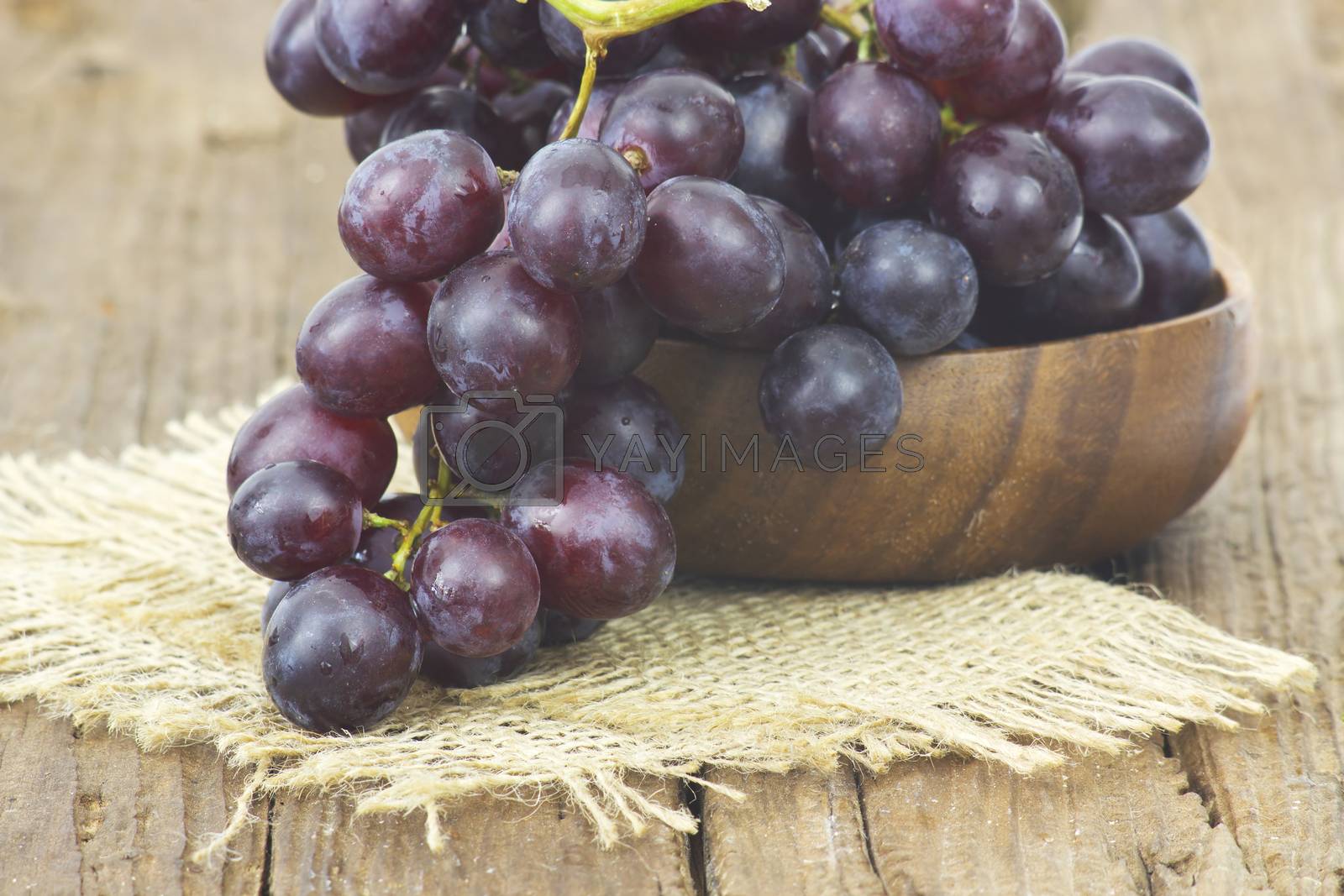 Royalty free image of grapes in a bowl by miradrozdowski