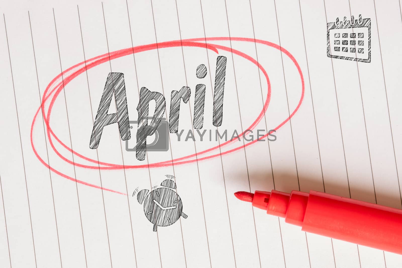 Royalty free image of April month memo note by Sportactive