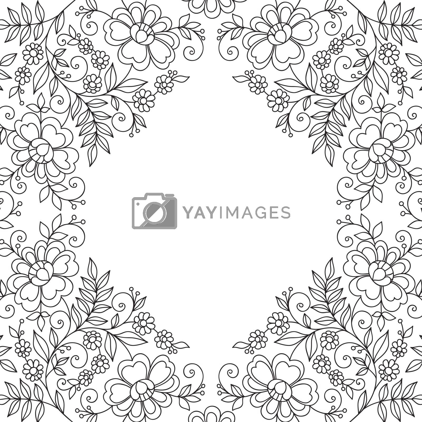 Royalty free image of Flower design lace frame by iktash