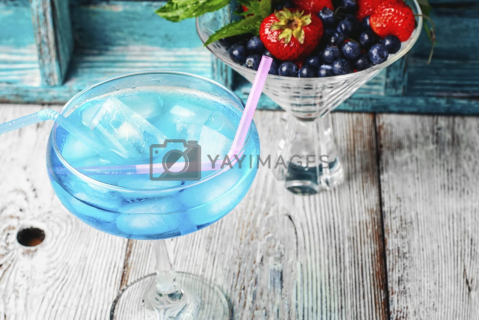 Royalty free image of glass of alcoholic cocktail by LMykola