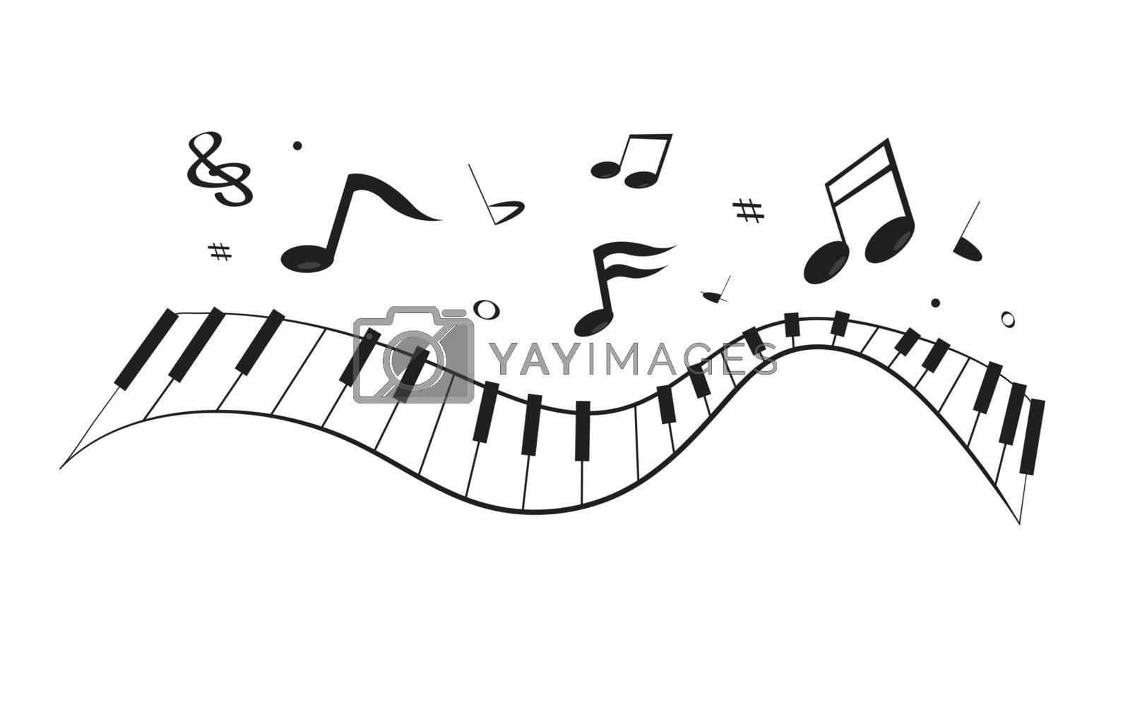 Royalty free image of Curve piano with notes by jack-sooksan
