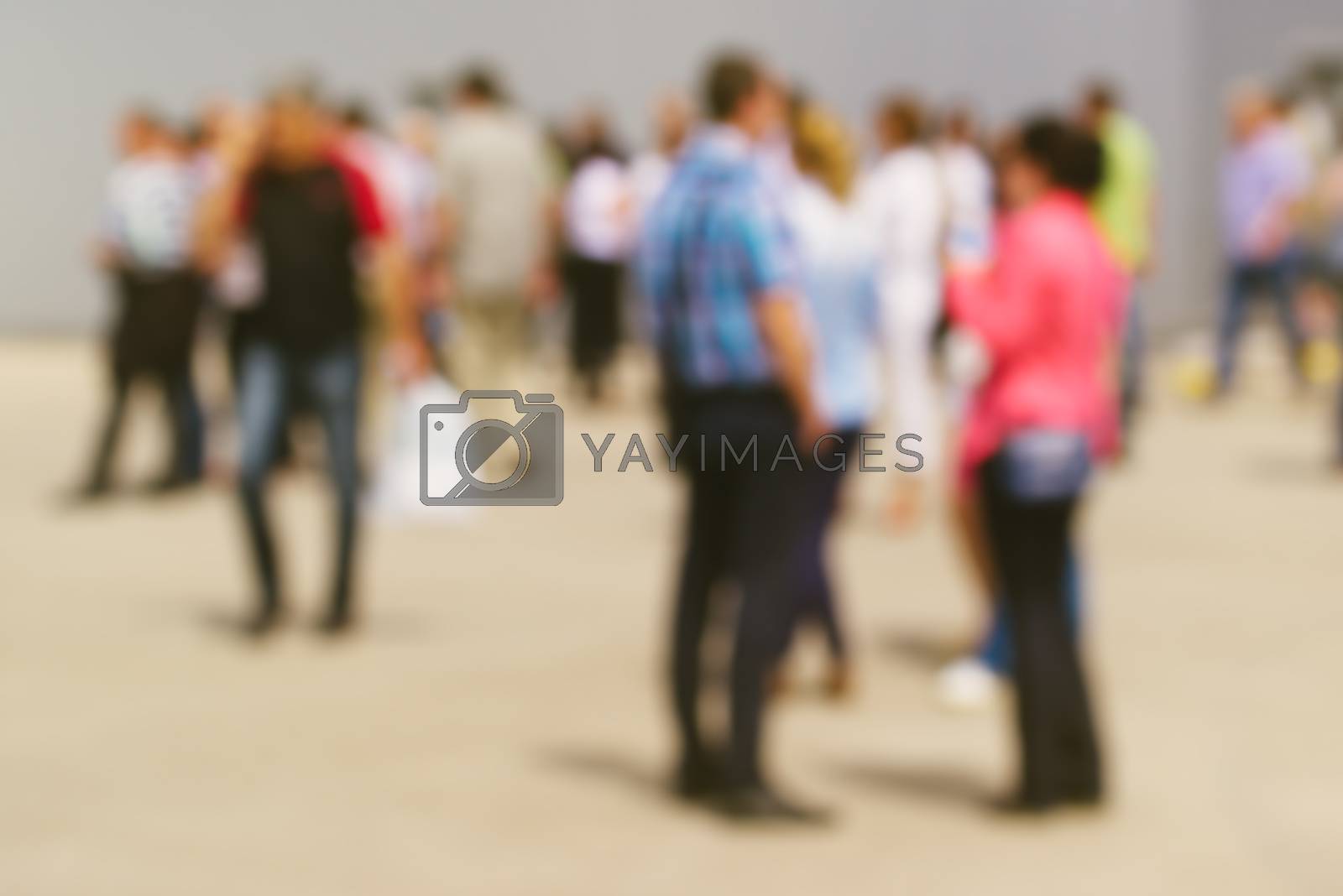 Royalty free image of Blur people on outdoor social gathering by stevanovicigor