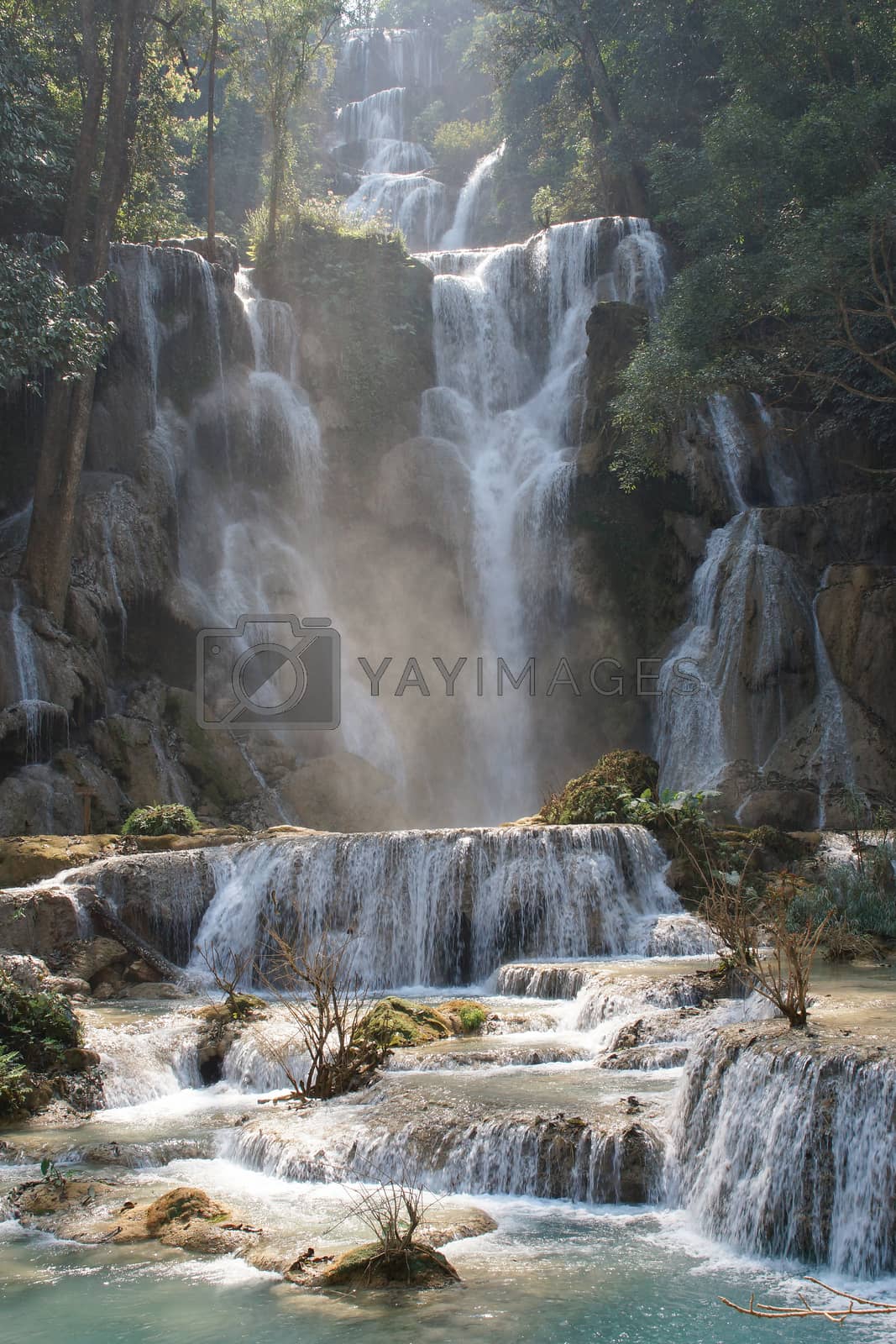 Royalty free image of Tat Kuang Si Waterfall, Laos by alfotokunst
