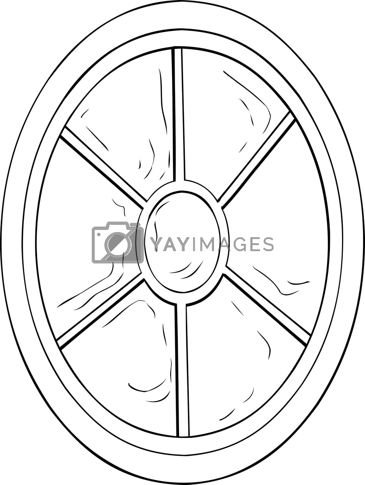 Royalty free image of Outlined oval shaped window illustration by TheBlackRhino