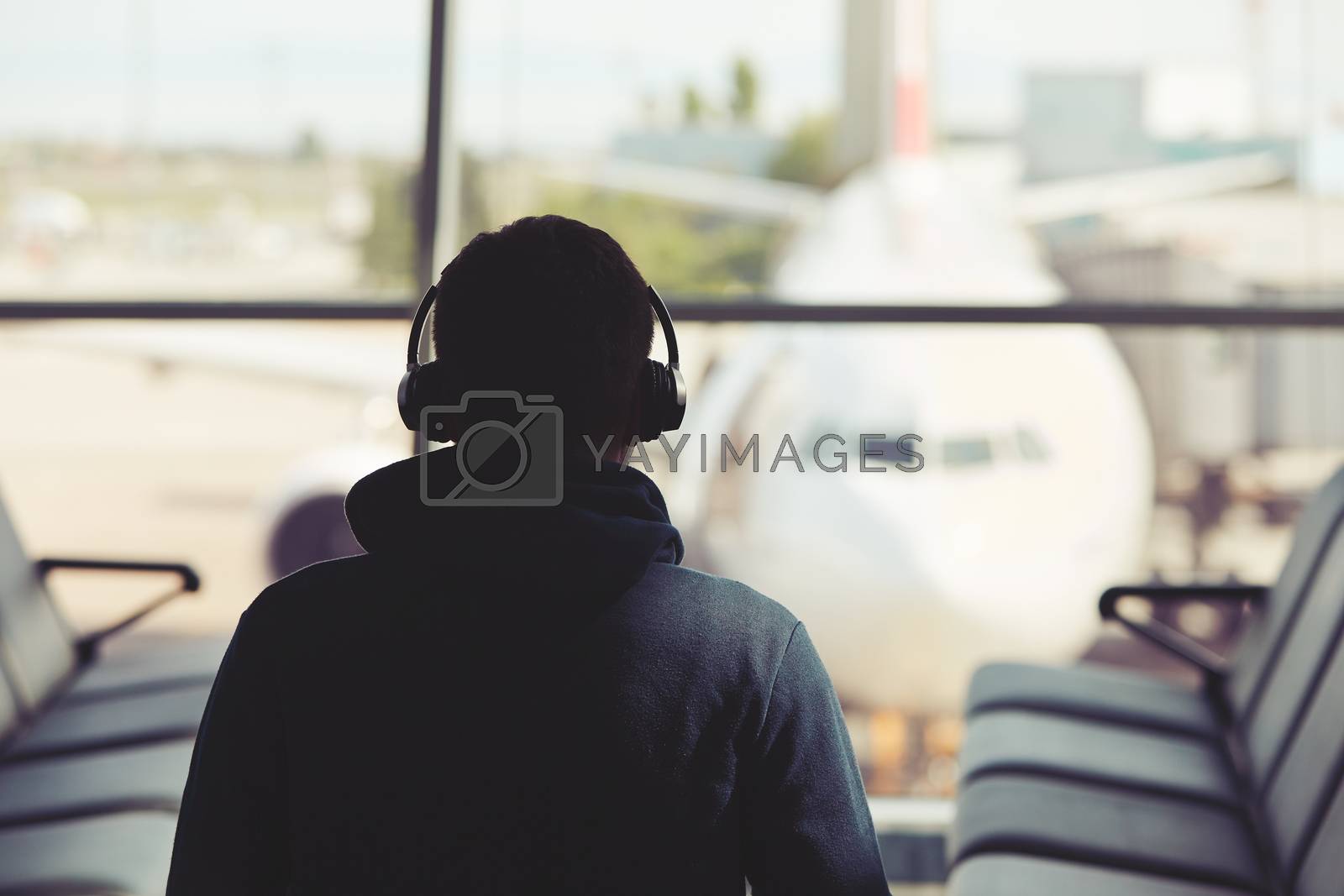 Royalty free image of Traveler at the airport by Chalabala