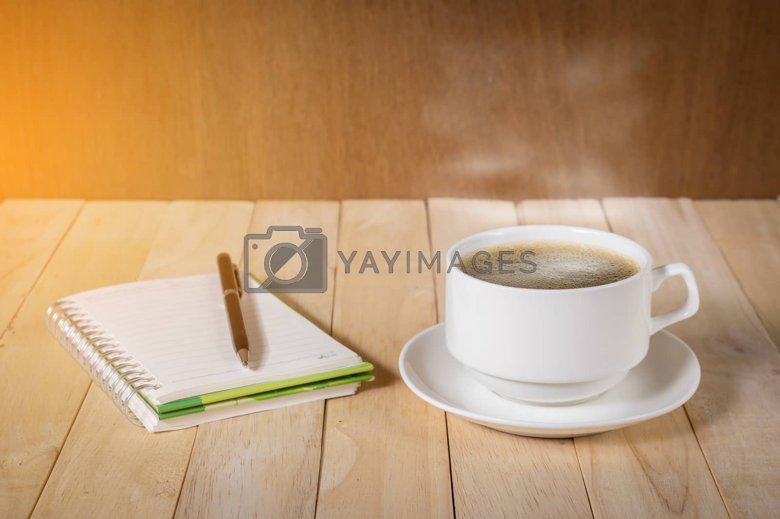 Royalty free image of warm cup of coffee. by seksan44