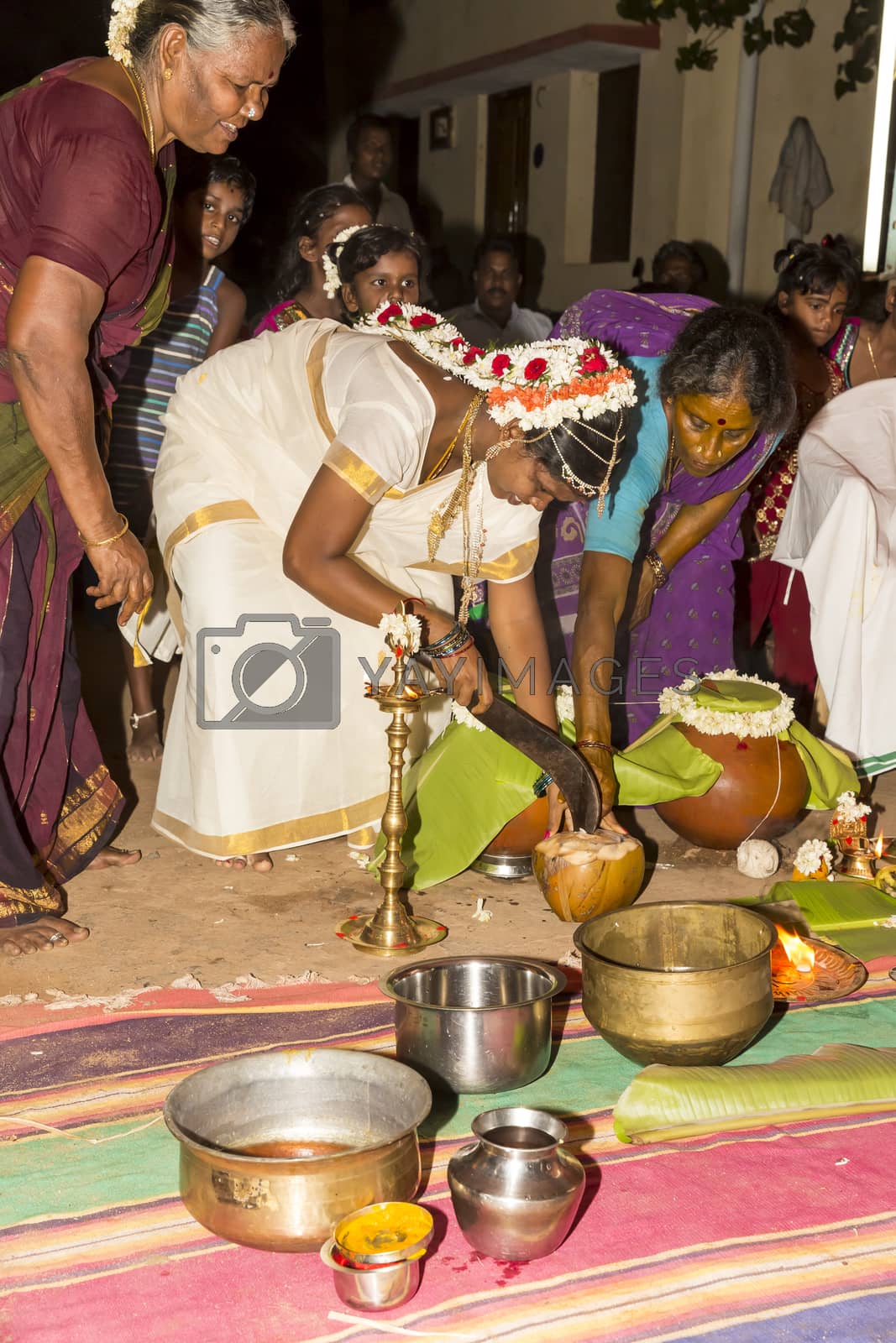 Royalty free image of Documentary image : India Puja before birth by CatherineL-Prod