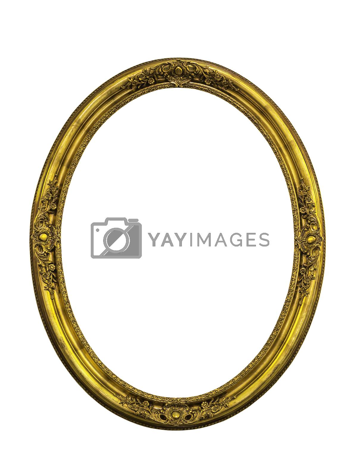 Royalty free image of Golden classic ellipse frame isolated  by manusy