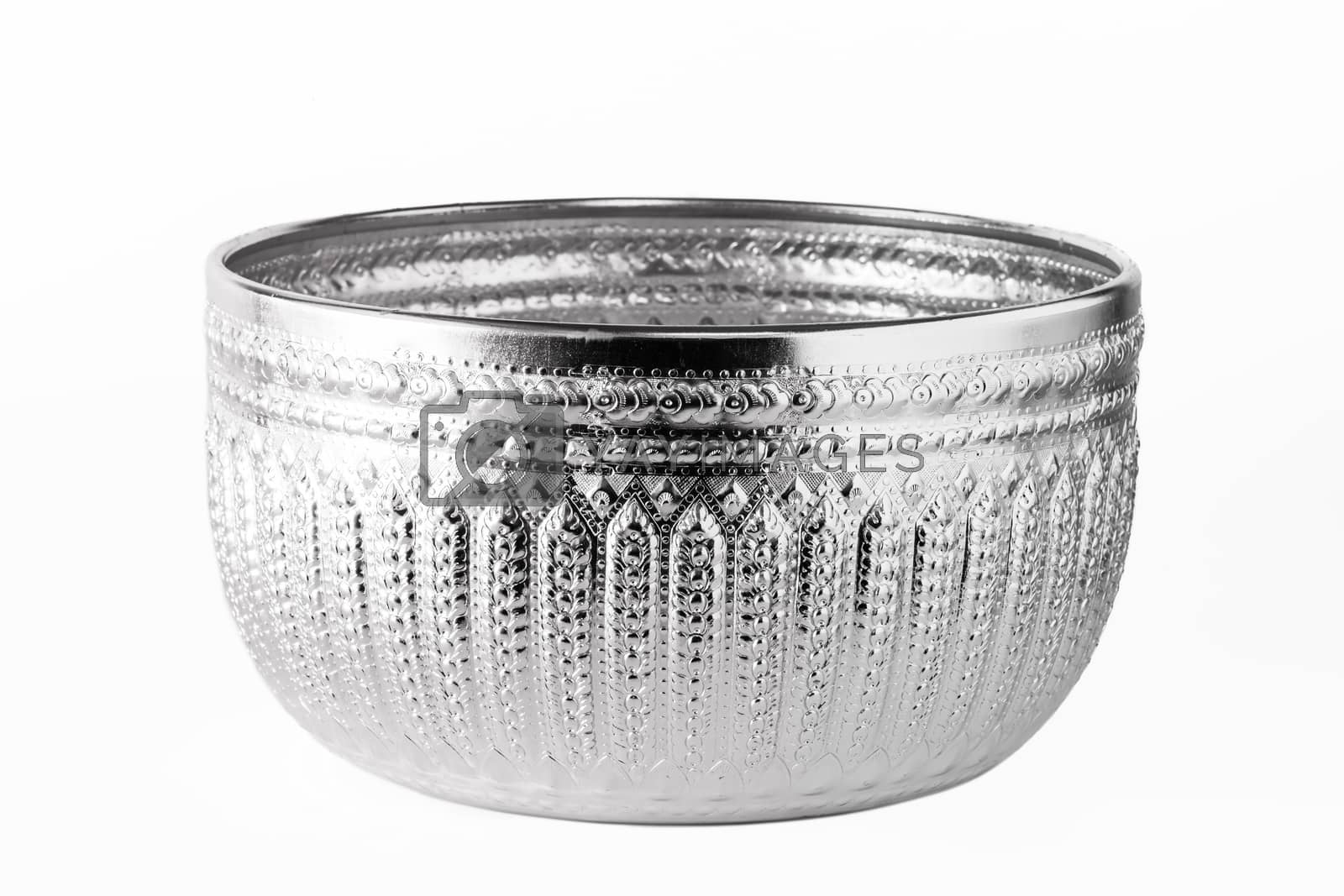 Royalty free image of Silver bowl for water by boar26
