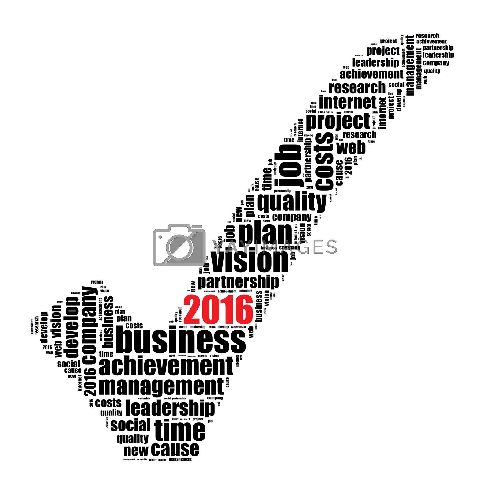 Royalty free image of 2016 goals word cloud concept by eenevski