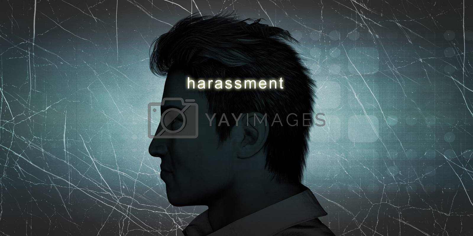 Royalty free image of Man Experiencing Harassment by kentoh