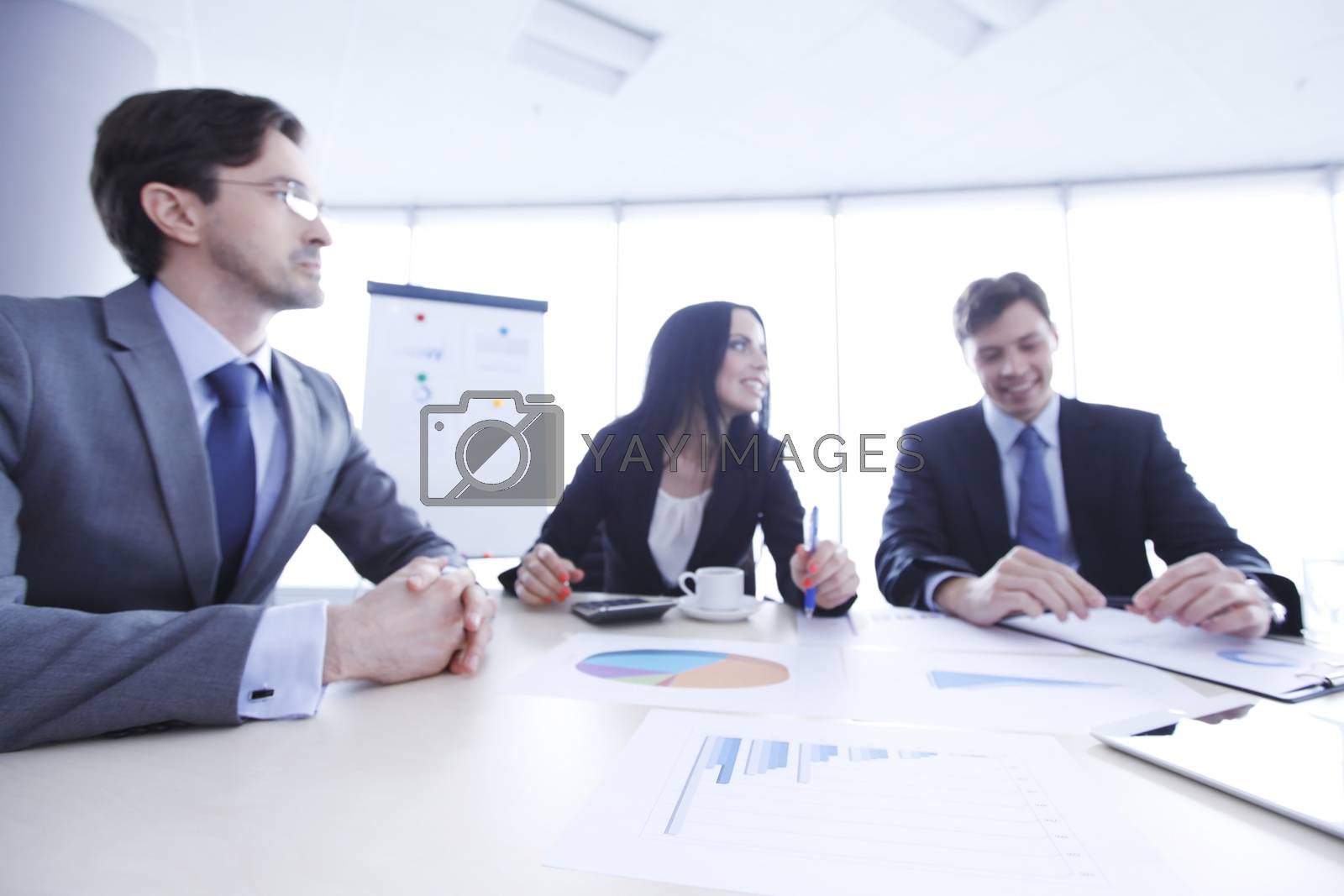 Royalty free image of Business people on meeting by ALotOfPeople