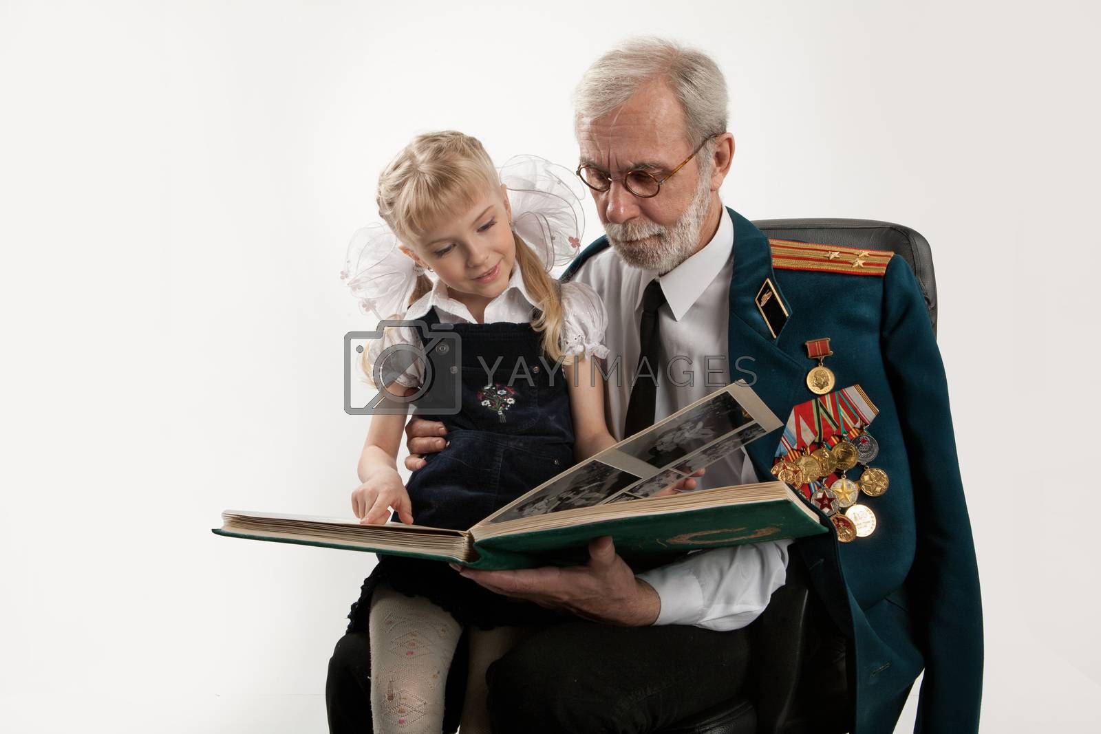 Royalty free image of Army Veteran And Little Girl by Fotoskat