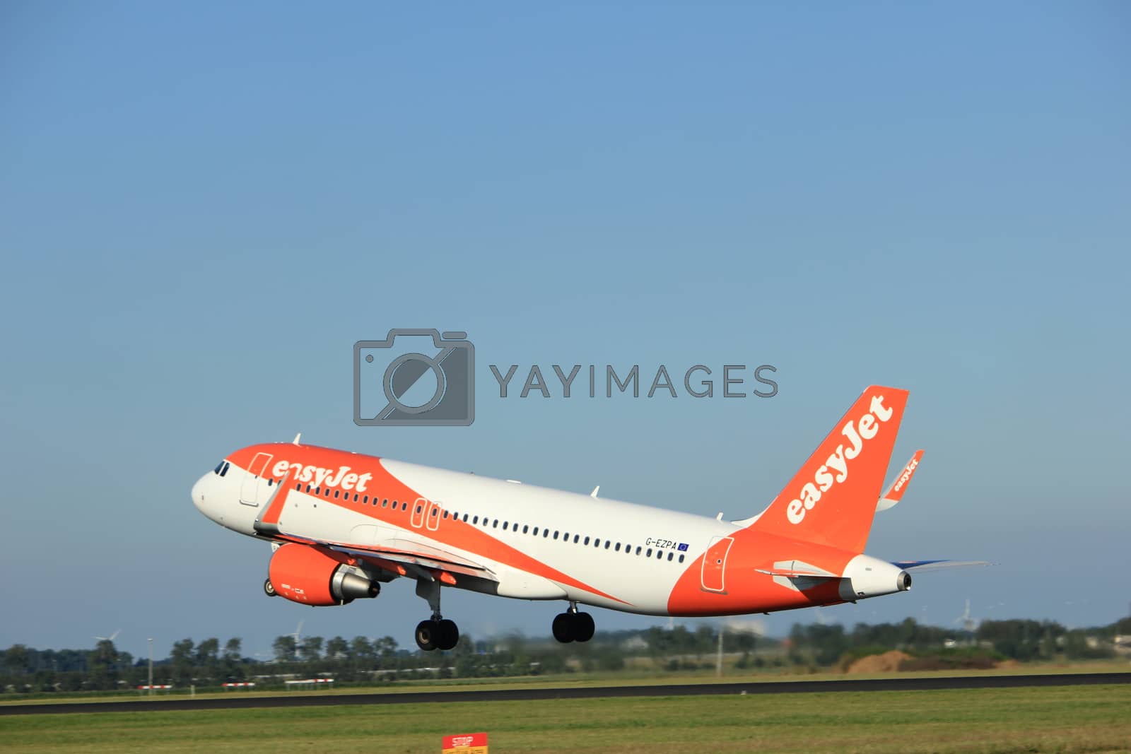 Royalty free image of Amsterdam, the Netherlands - August, 18th 2016: G-EZPA easyJet by studioportosabbia