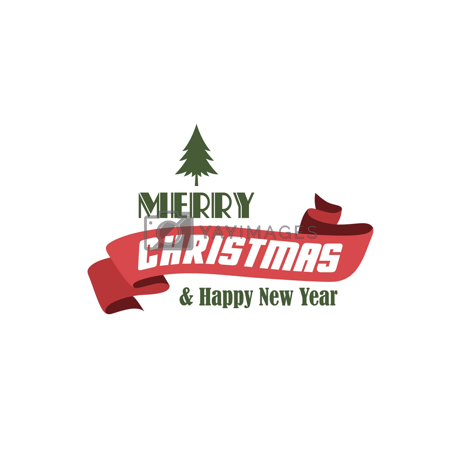 Royalty free image of merry christmas label by vector1st