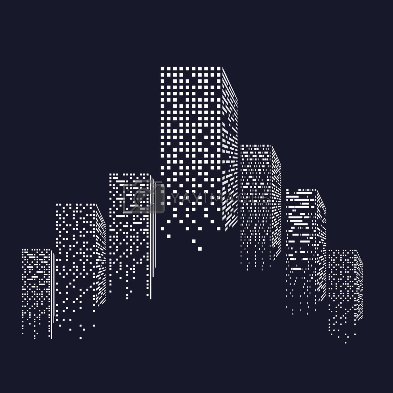 Royalty free image of vector of graphical urban cityscape by nolimit046