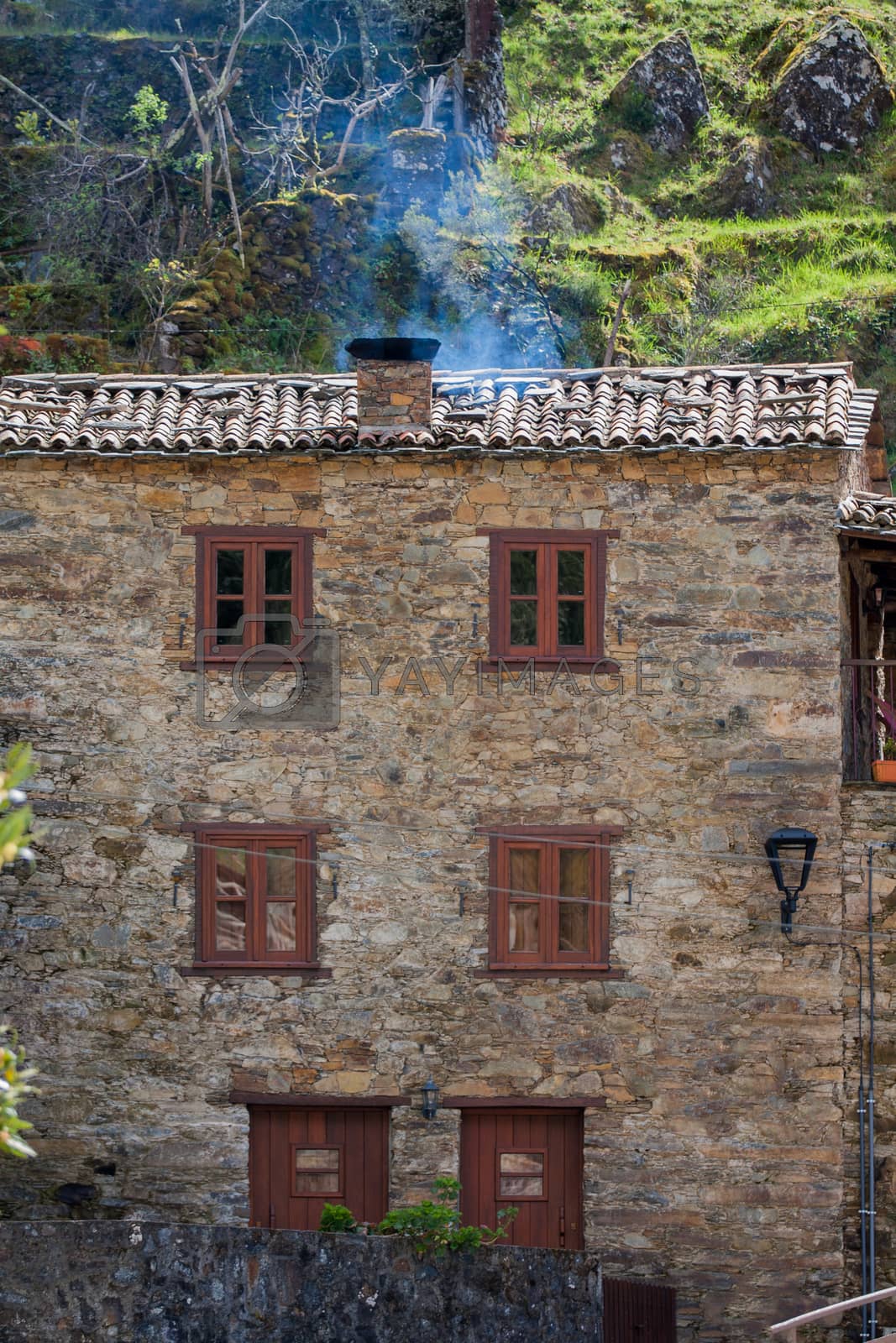 Royalty free image of Typical schist home in Portugal by membio
