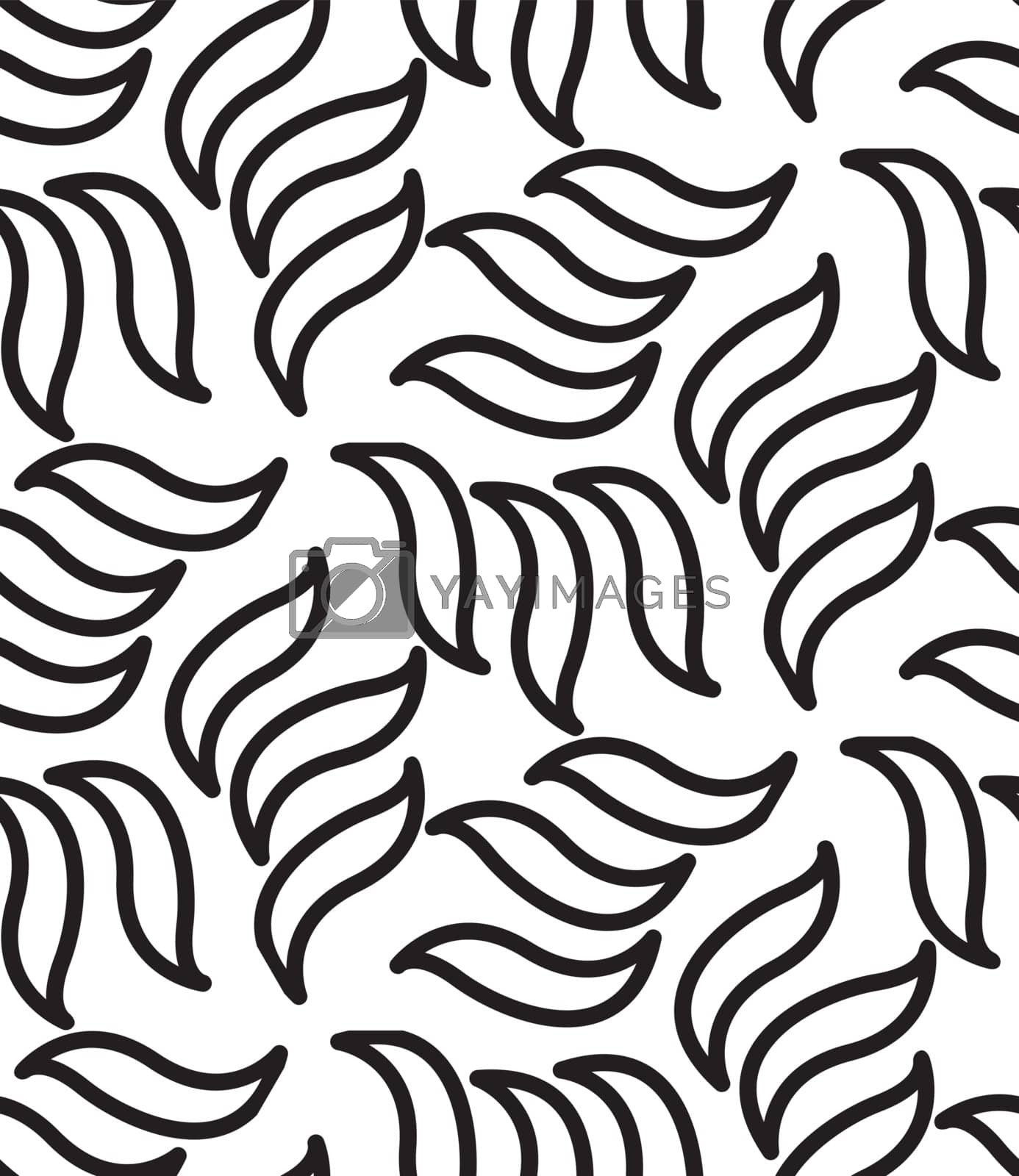 Royalty free image of Vector geometric seamless pattern. Modern floral, leaves texture by Softulka