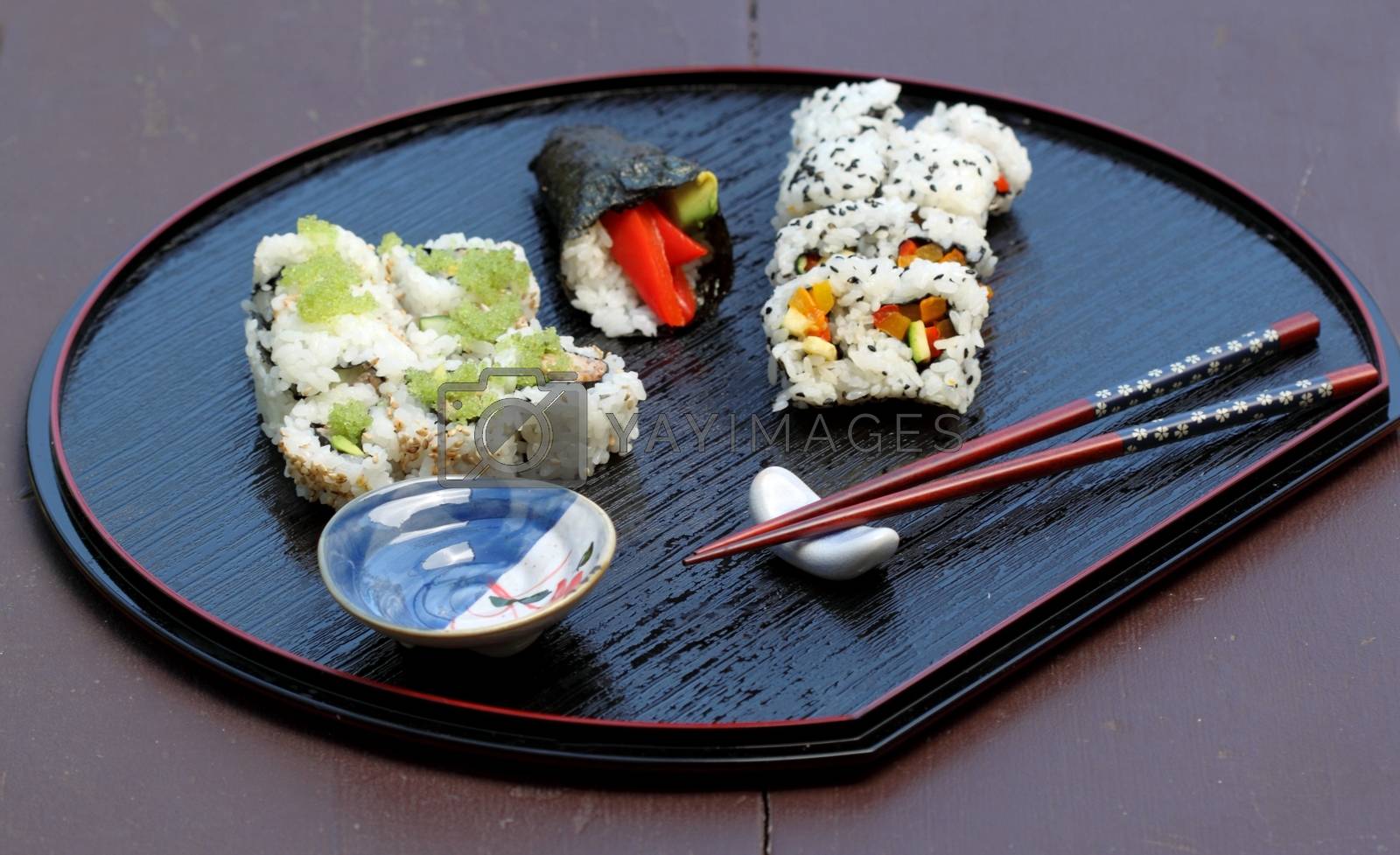 Royalty free image of Sushi Plate by hlehnerer