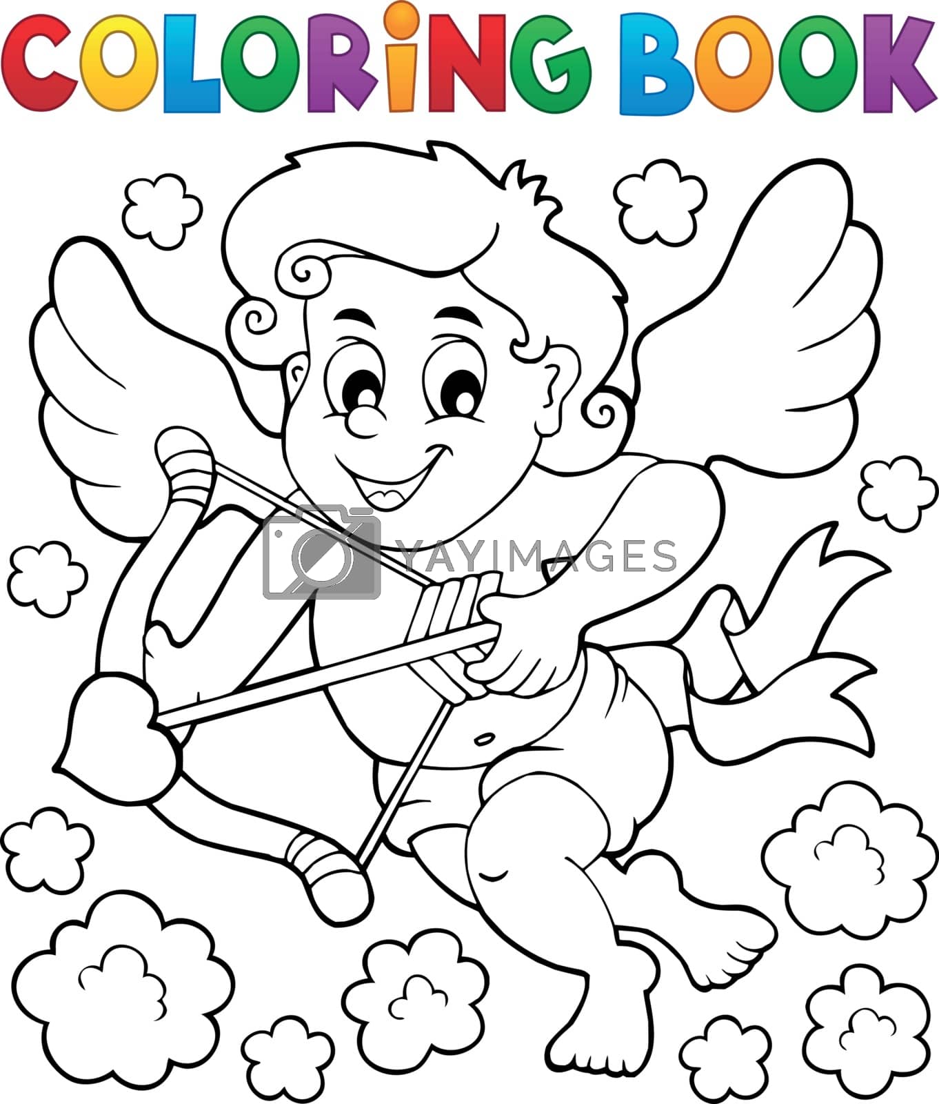 Royalty free image of Coloring book with Cupid 5 by clairev
