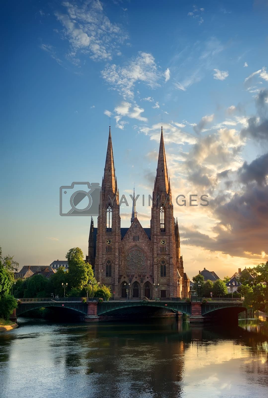 Royalty free image of Church of Saint Paul Strasbourg by Givaga