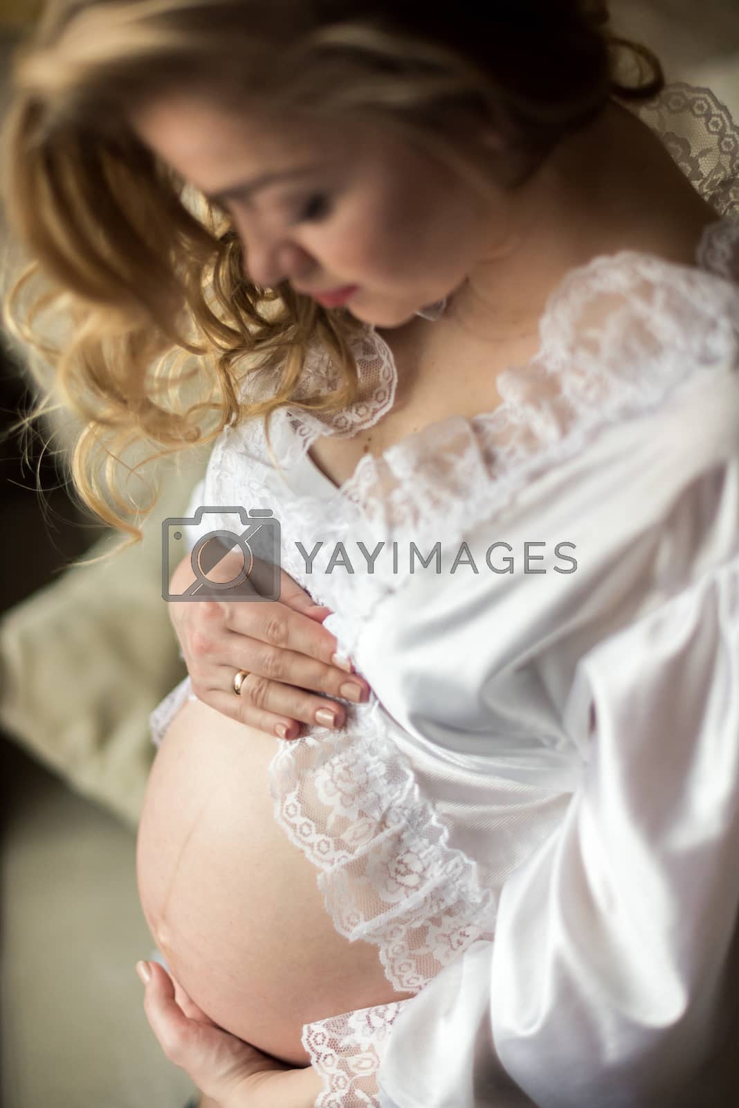 Royalty free image of Portrait of pregnant woman by okskukuruza