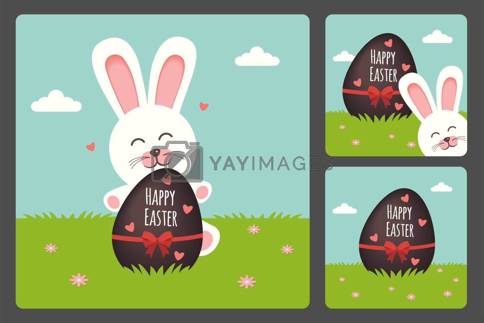 Royalty free image of Happy Easter bunny set by Imaagio