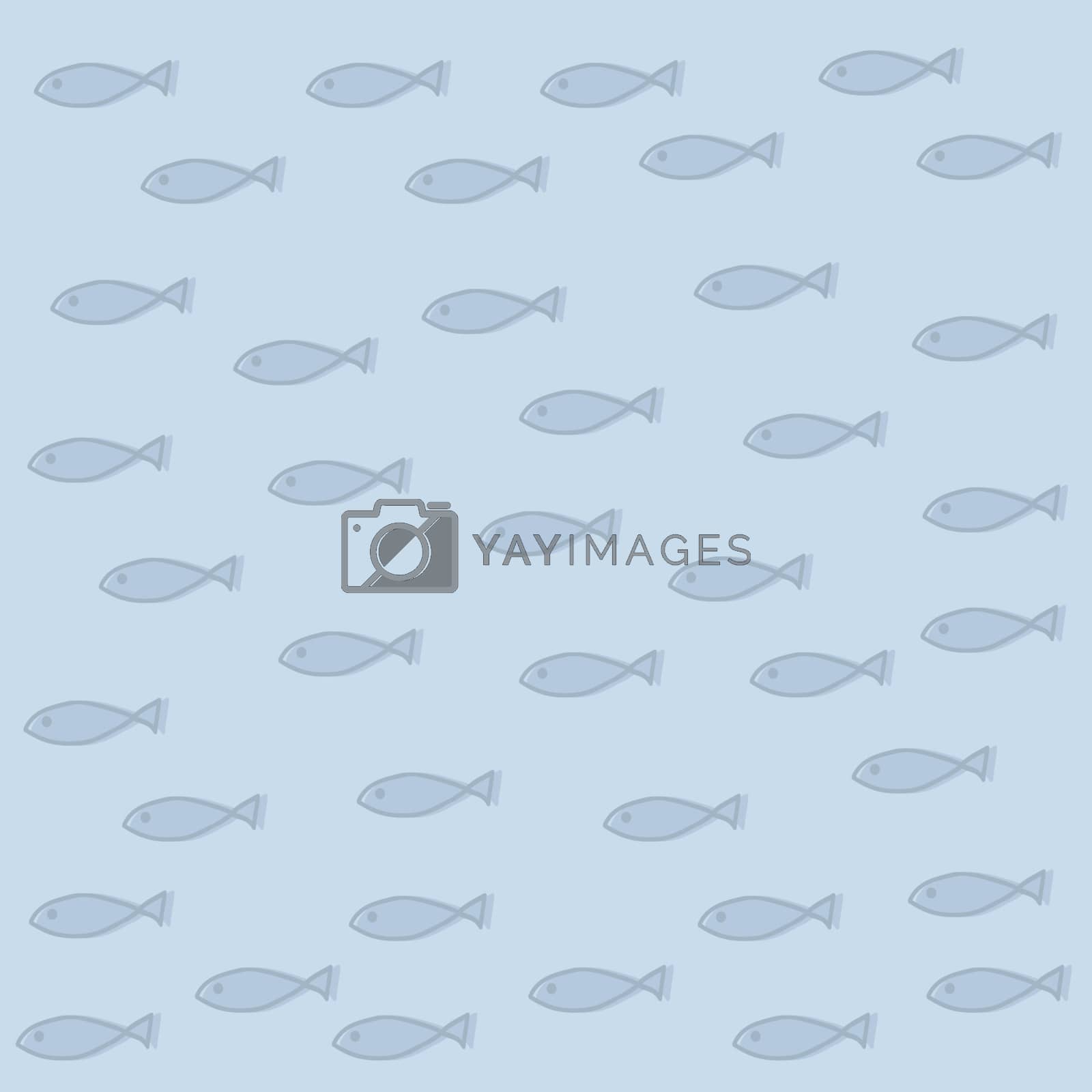 Royalty free image of fun background texture with fish by balasoiu