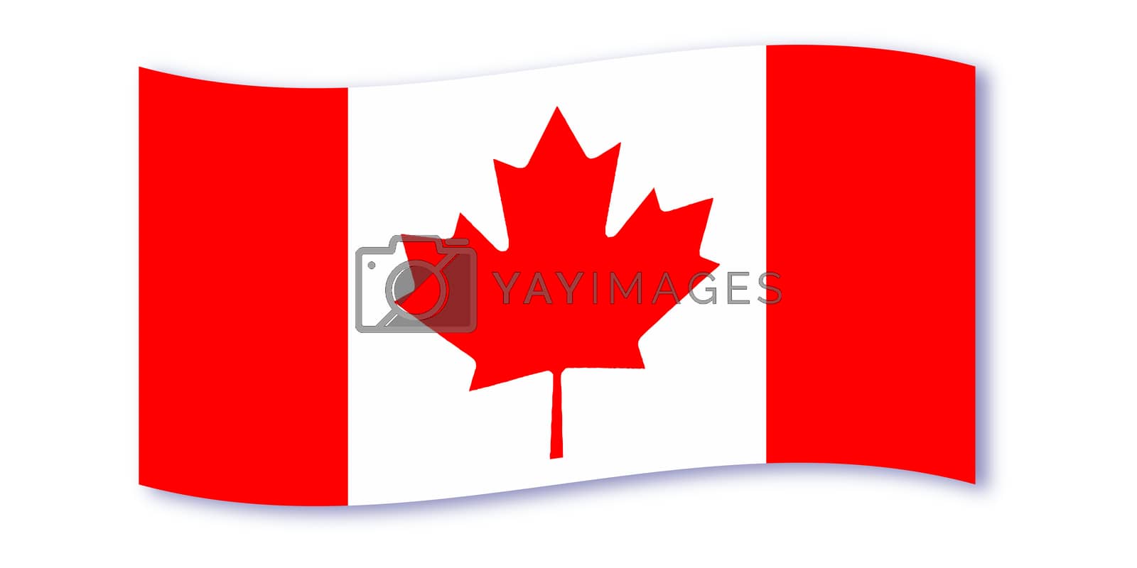 Royalty free image of Canadian Flag Wave by Bigalbaloo