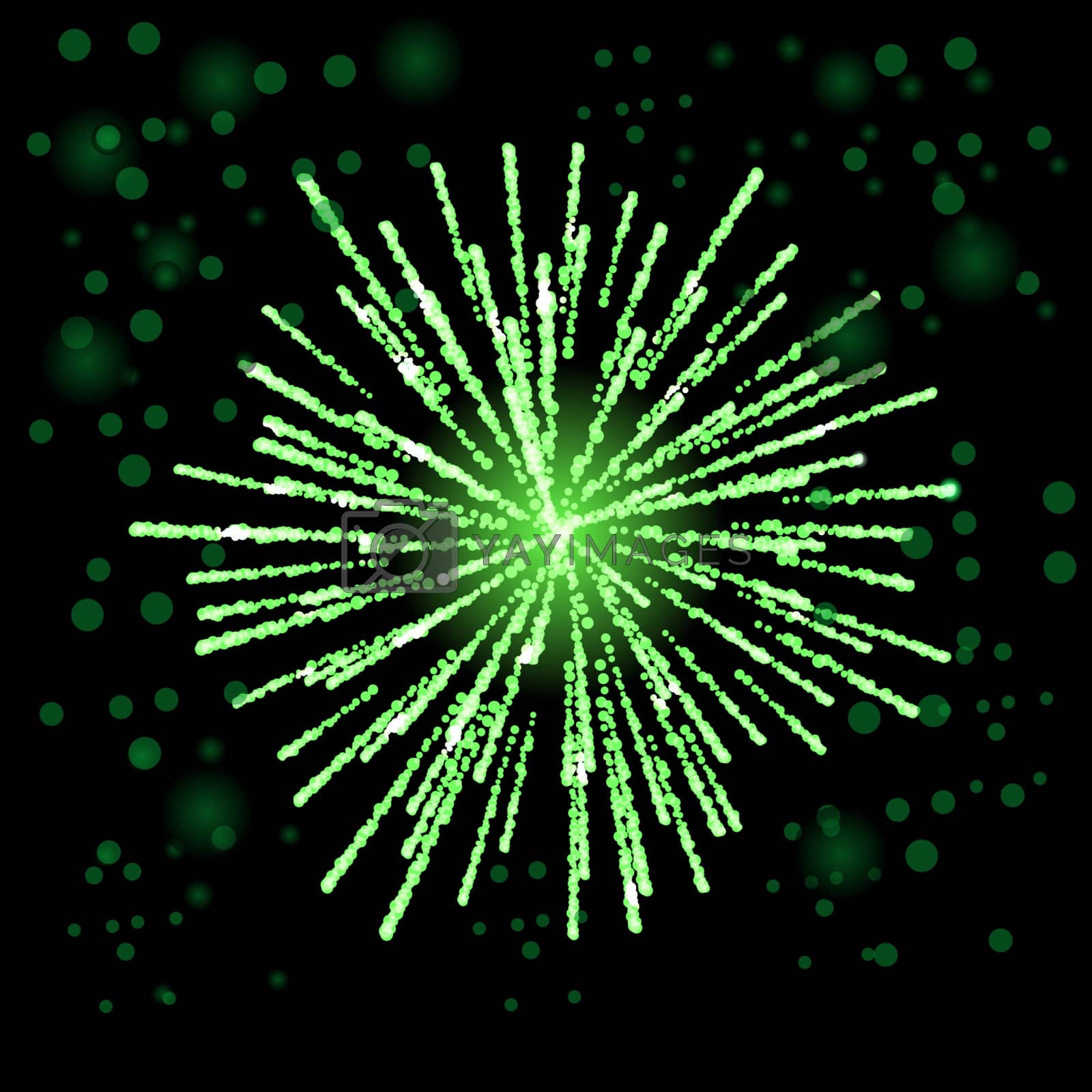 Royalty free image of Green Firework Lights by valeo5