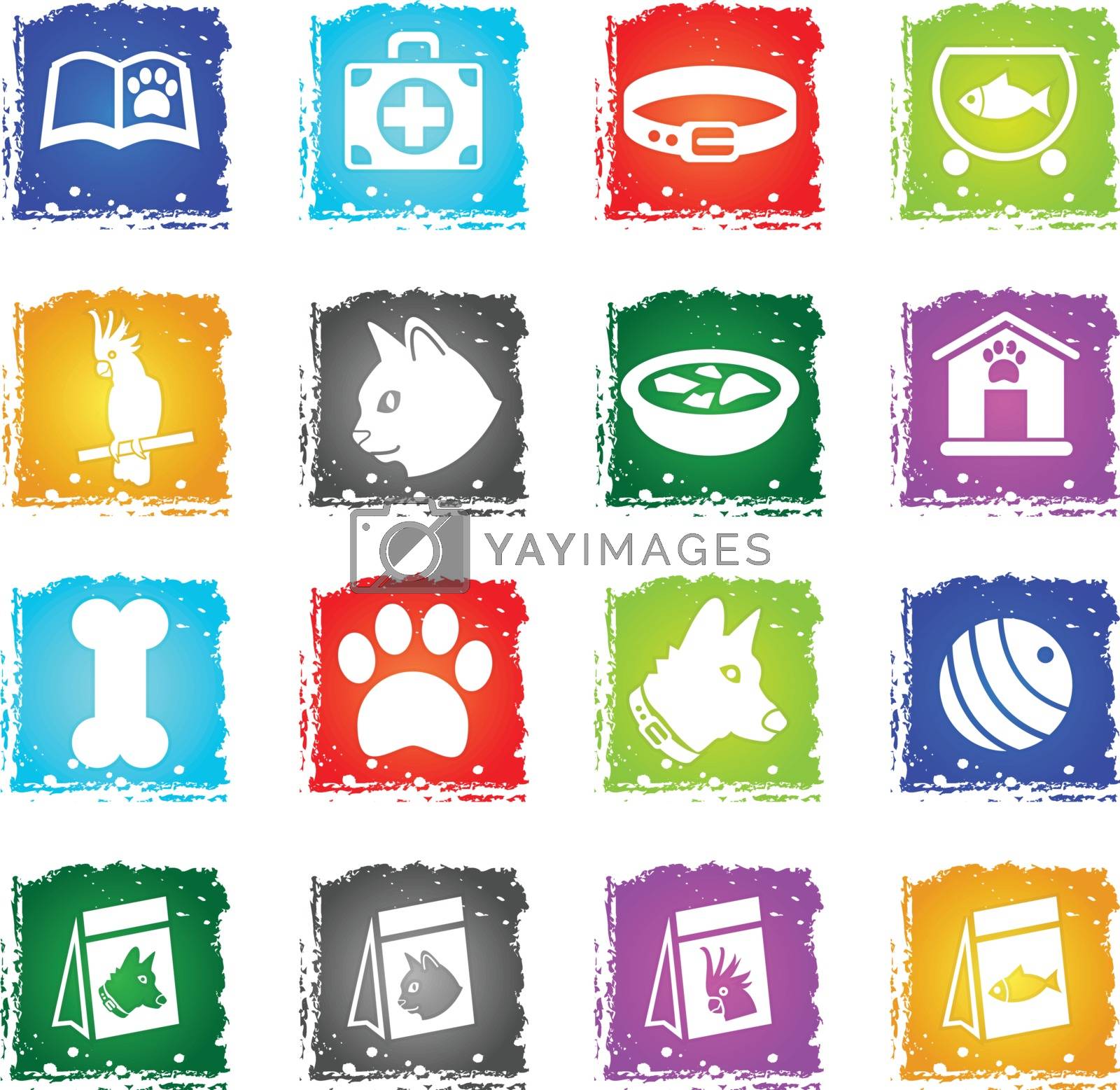 Royalty free image of goods for pets icon set by ayax