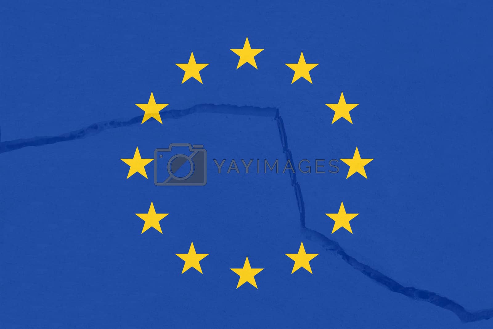 Royalty free image of Europe is breaking, symbolic by HdDesign