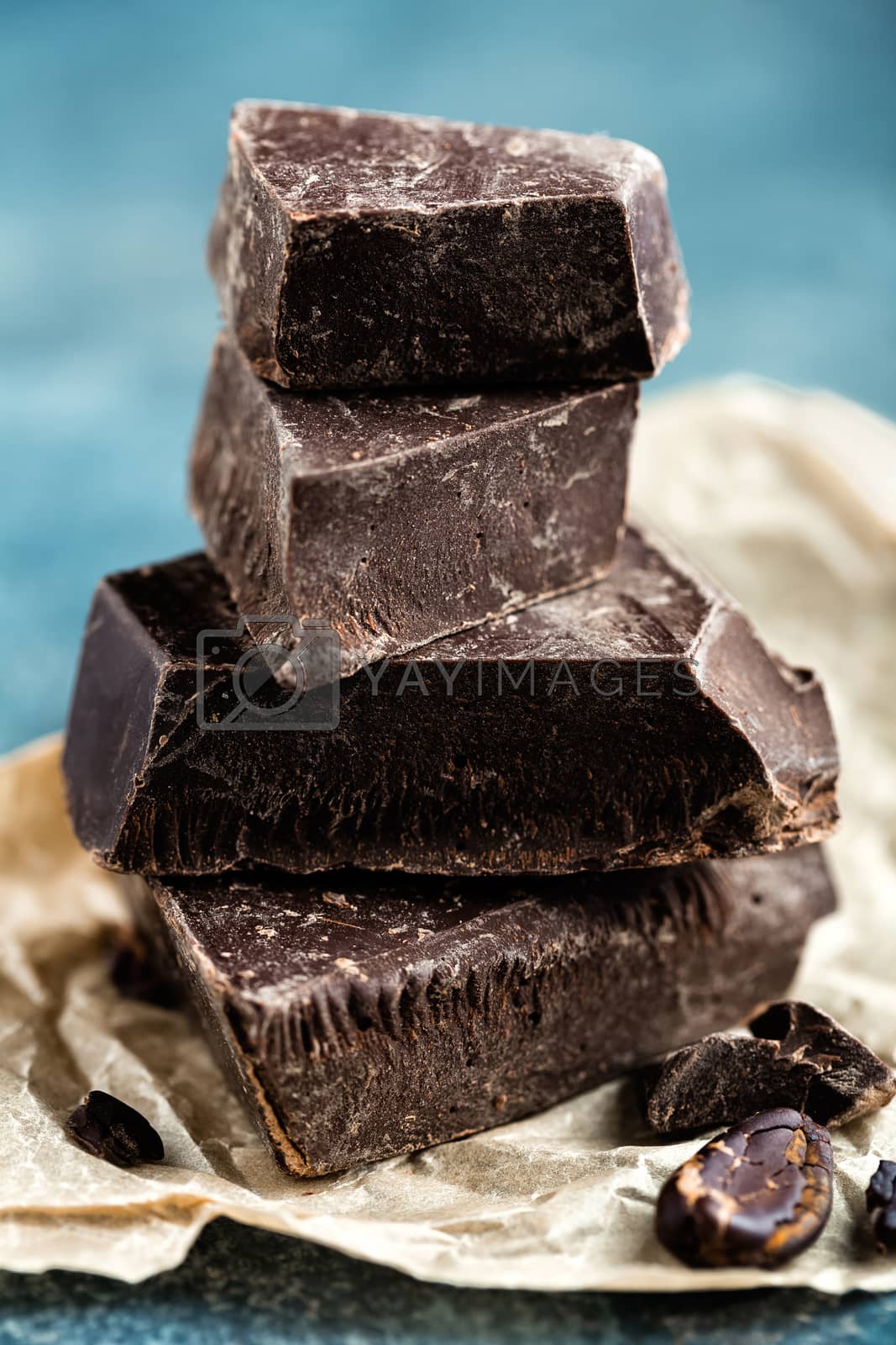 Royalty free image of Dark chocolate crushed by yelenayemchuk