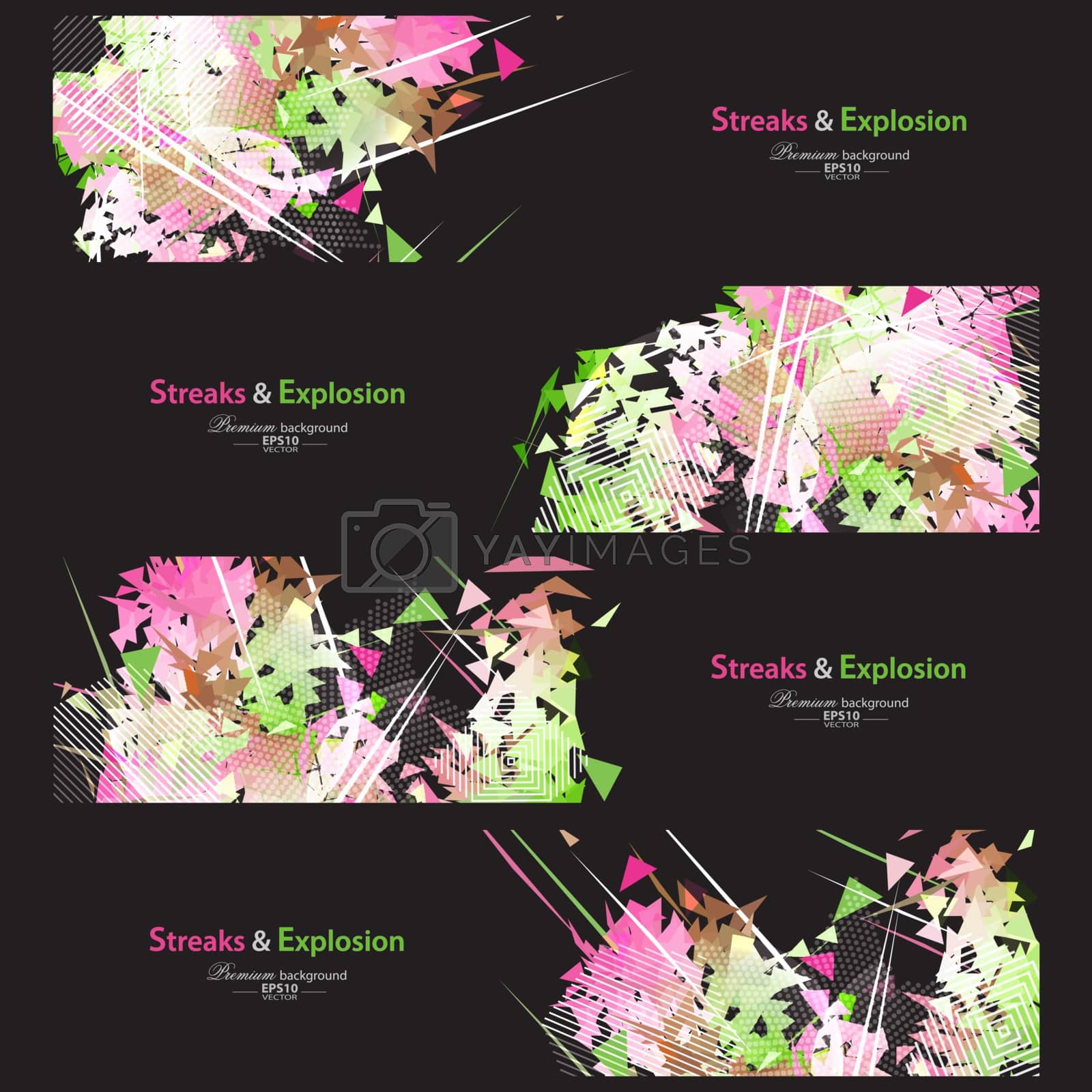 Royalty free image of Streaks and explosion banner set by stocklady