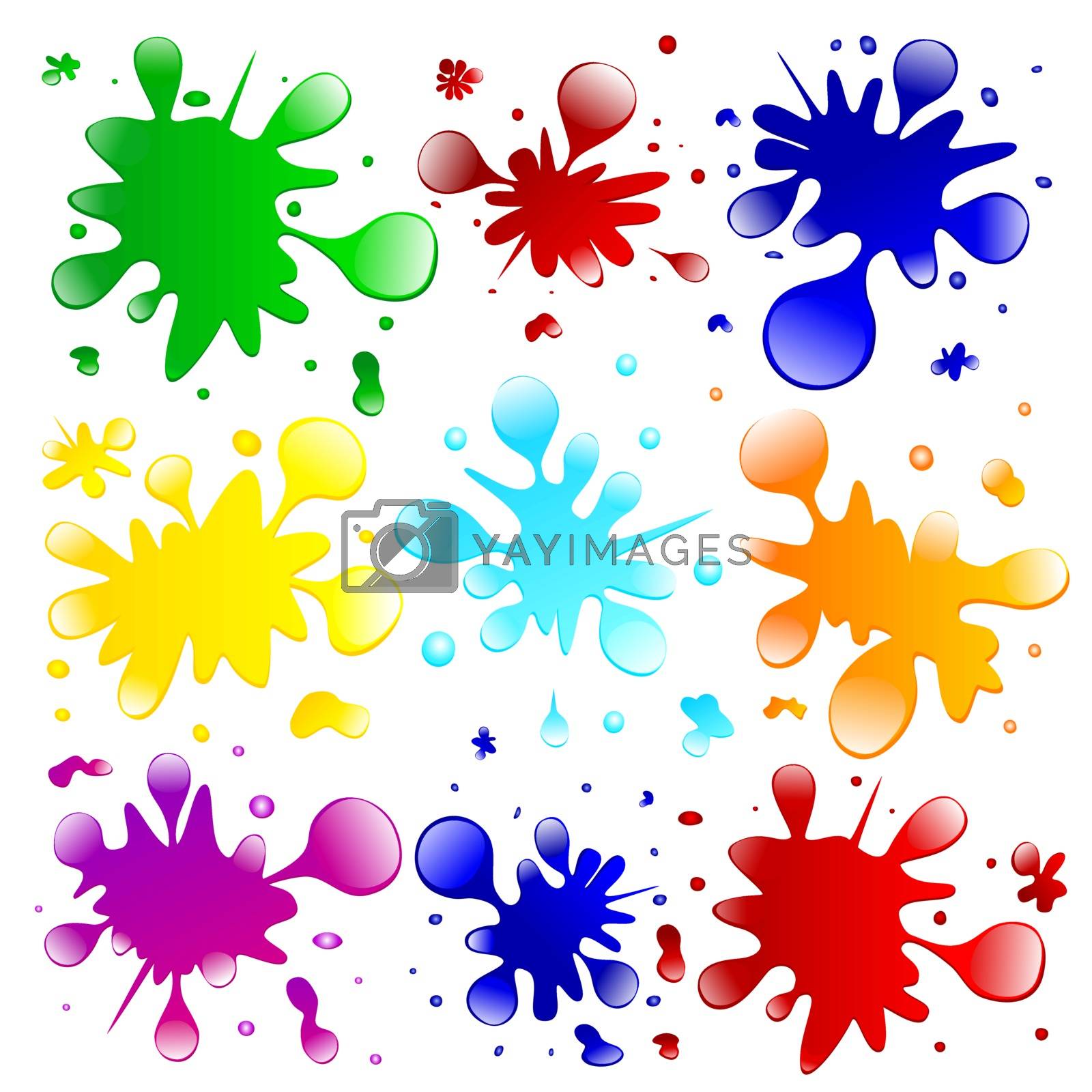 Royalty free image of Colorful paint splatters by liolle