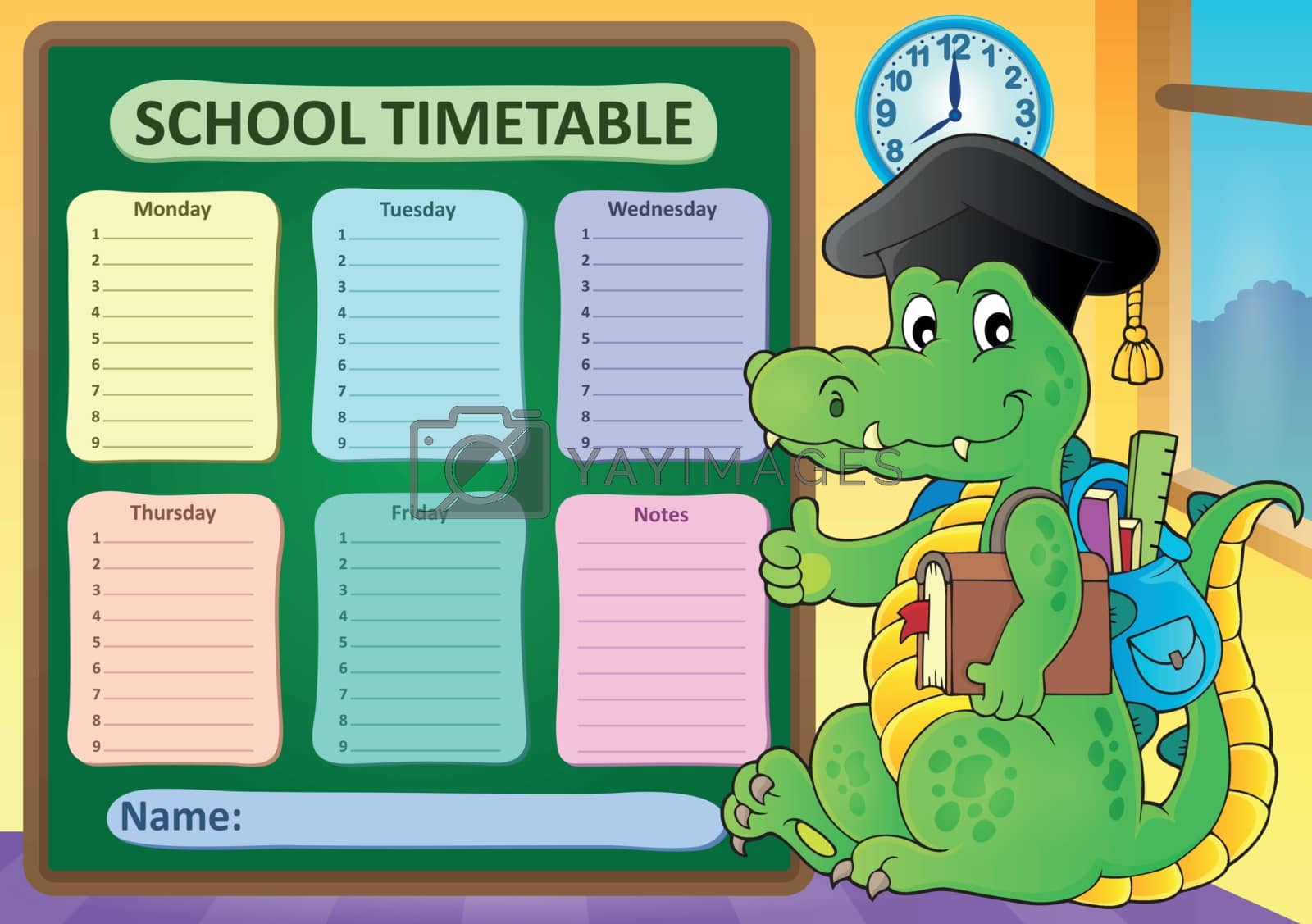 Royalty free image of Weekly school timetable subject 8 by clairev