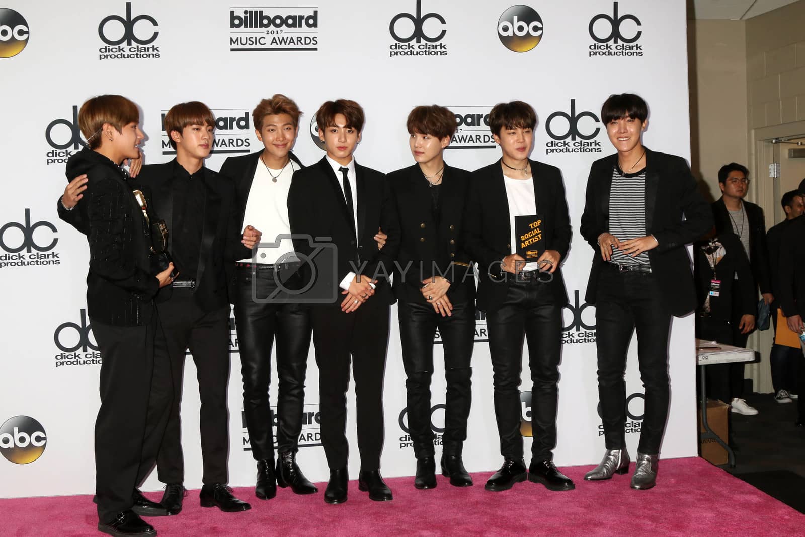 Royalty free image of BTS
at the 2017 Billboard Awards Press Room, T-Mobile Arena, Las Vegas, NV 05-21-17/ImageCollect by ImageCollect